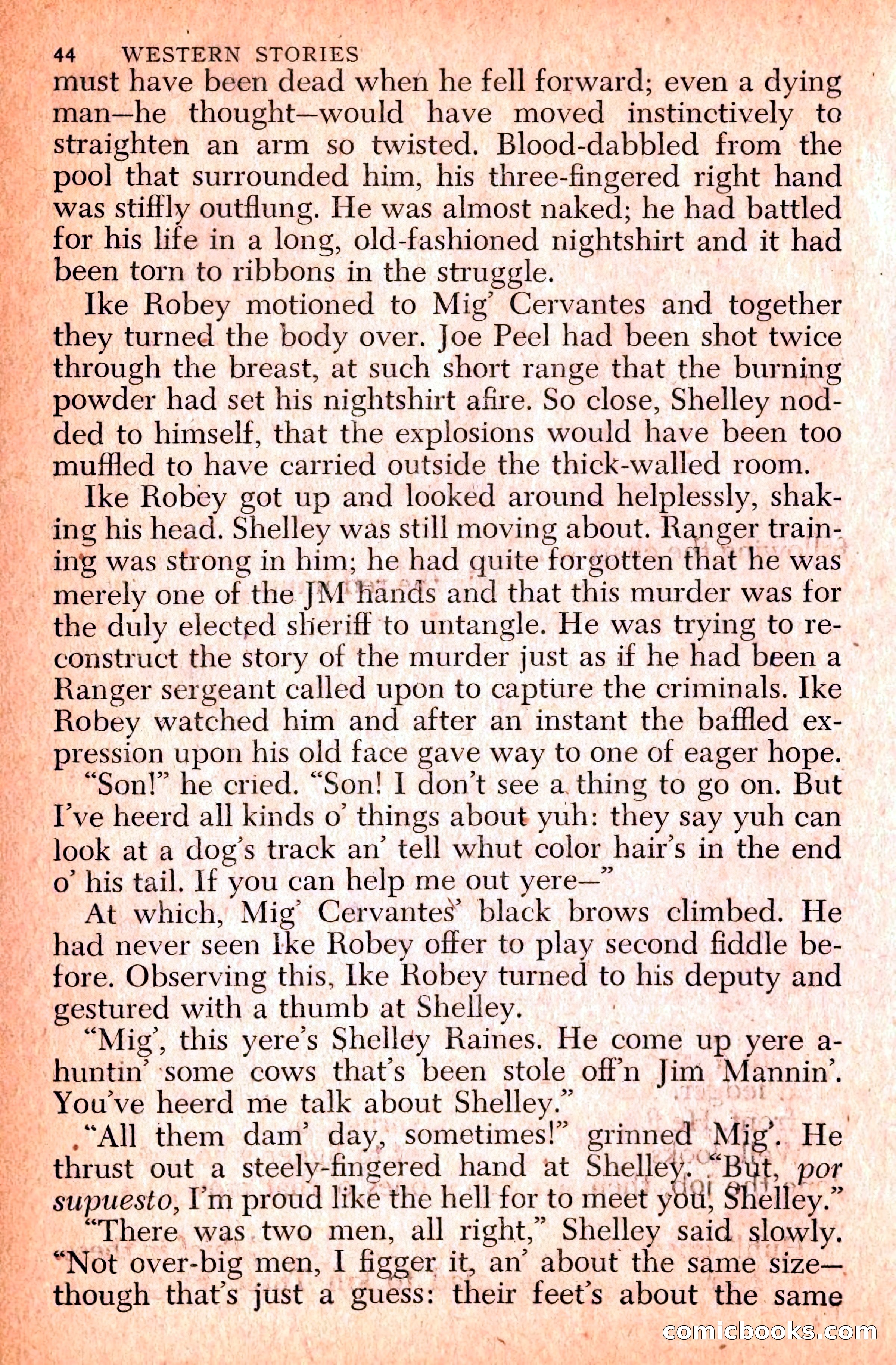 Western Stories, Dell 153 — page 48 of 200