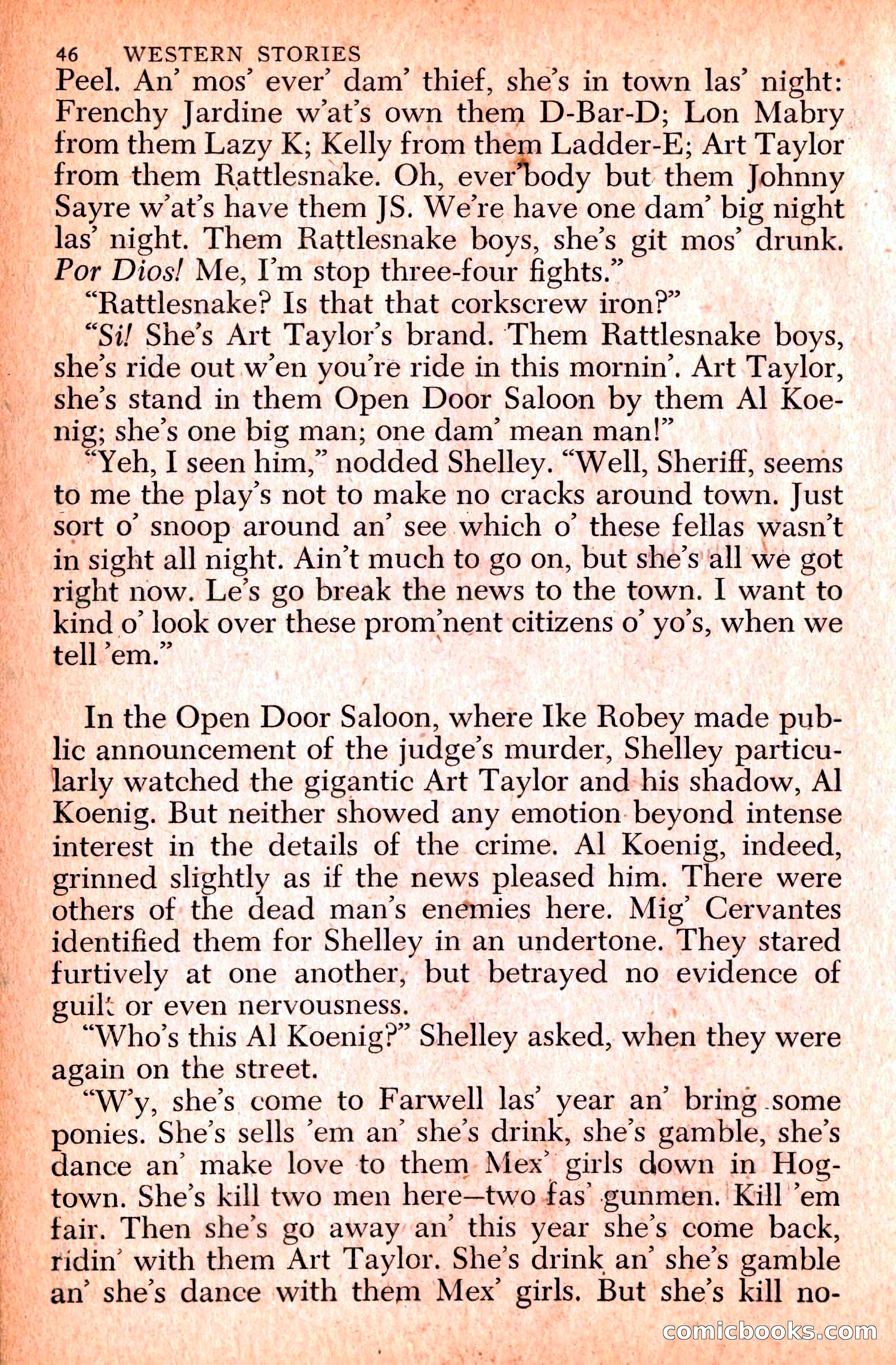Western Stories, Dell 153 — page 50 of 200
