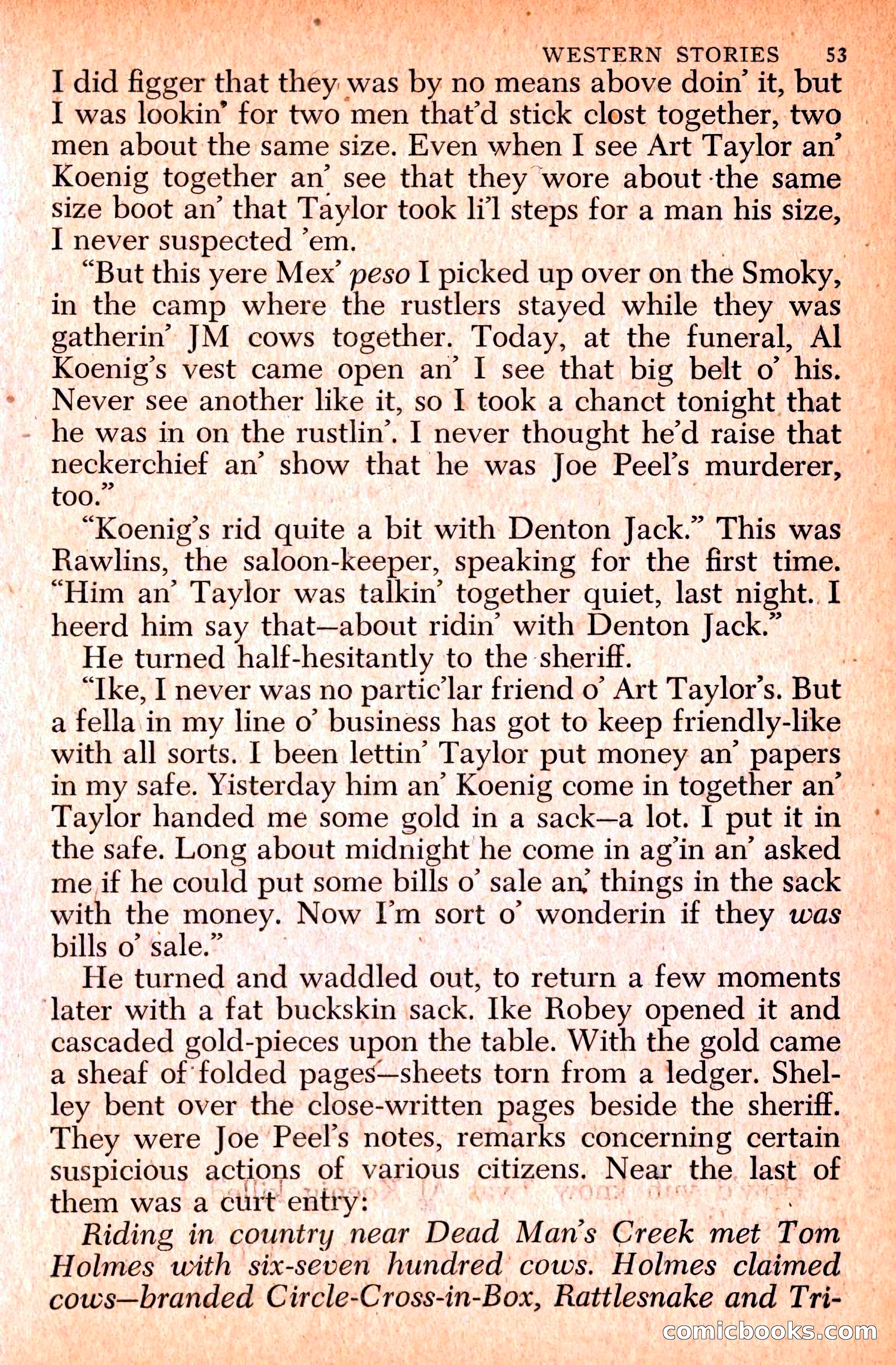 Western Stories, Dell 153 — page 57 of 200
