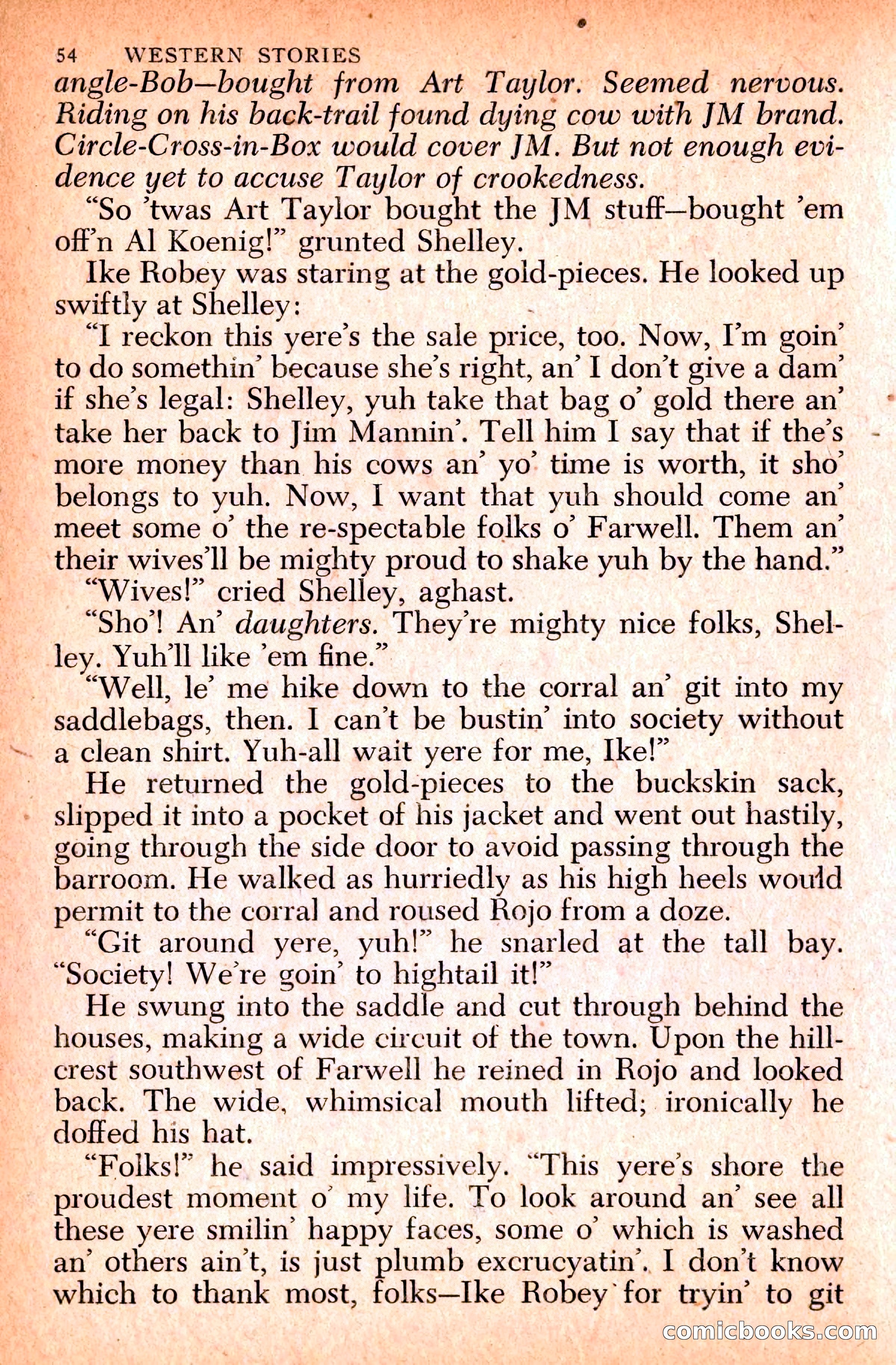 Western Stories, Dell 153 — page 58 of 200