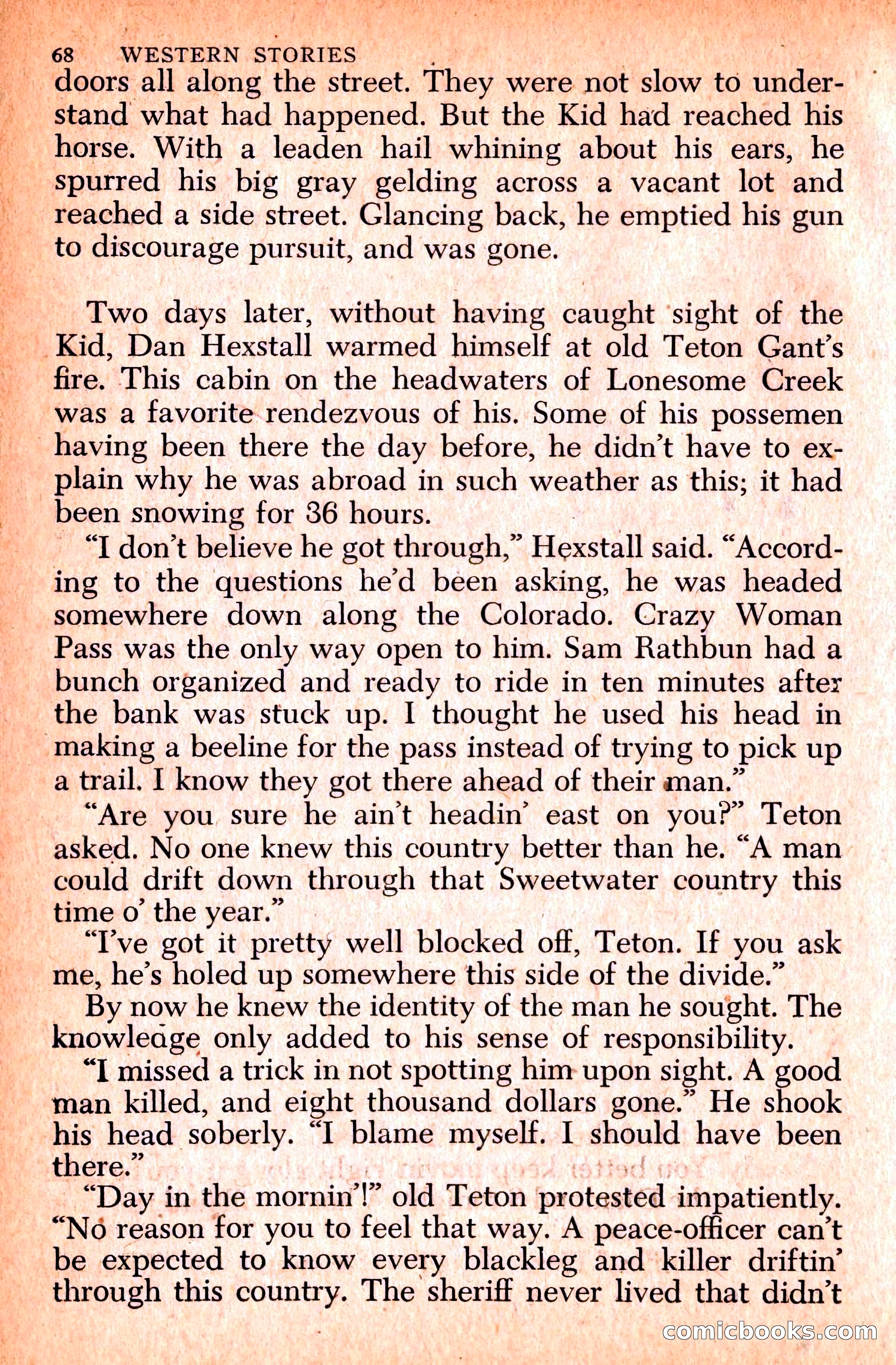 Western Stories, Dell 153 — page 72 of 200