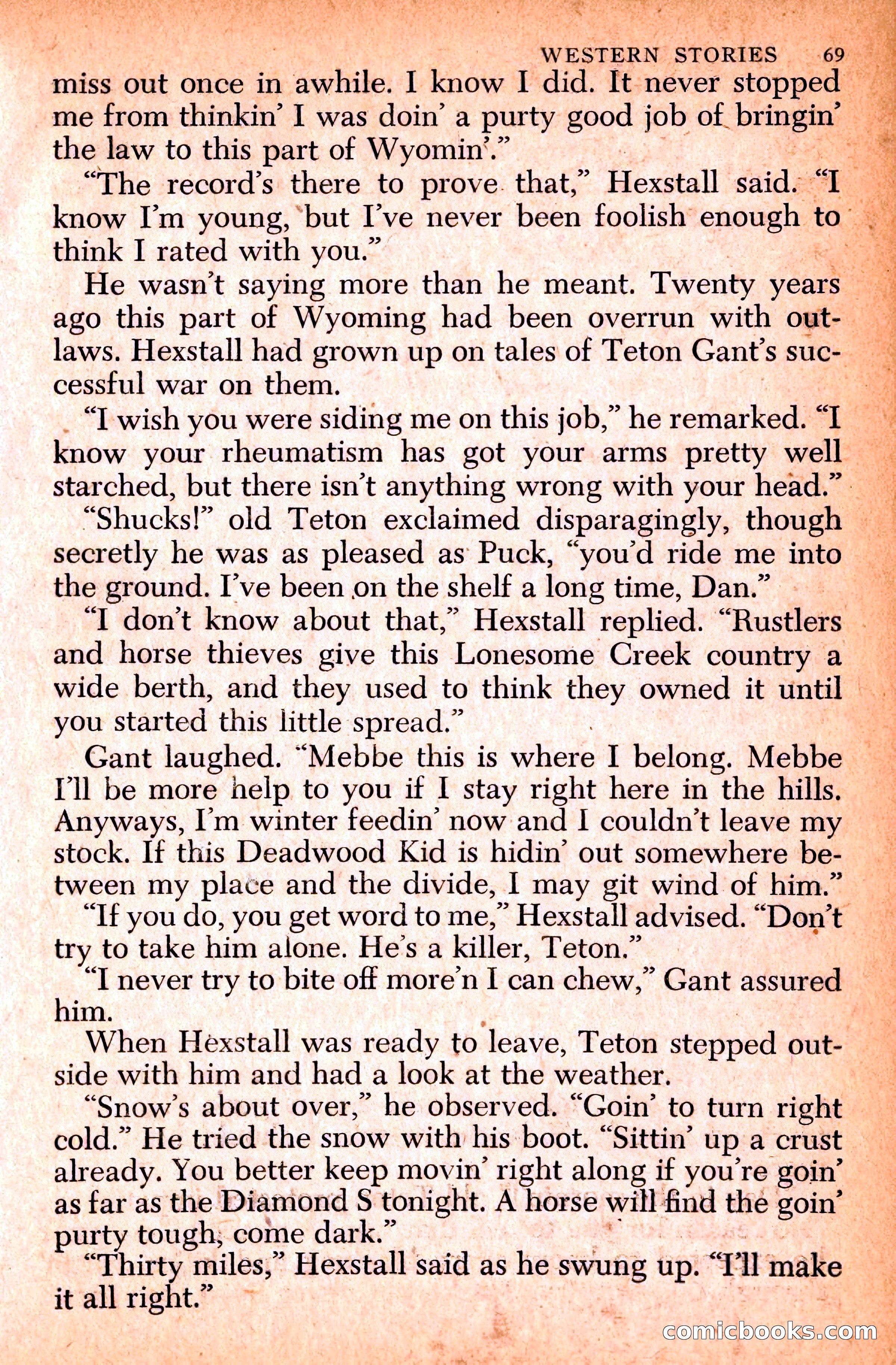 Western Stories, Dell 153 — page 73 of 200