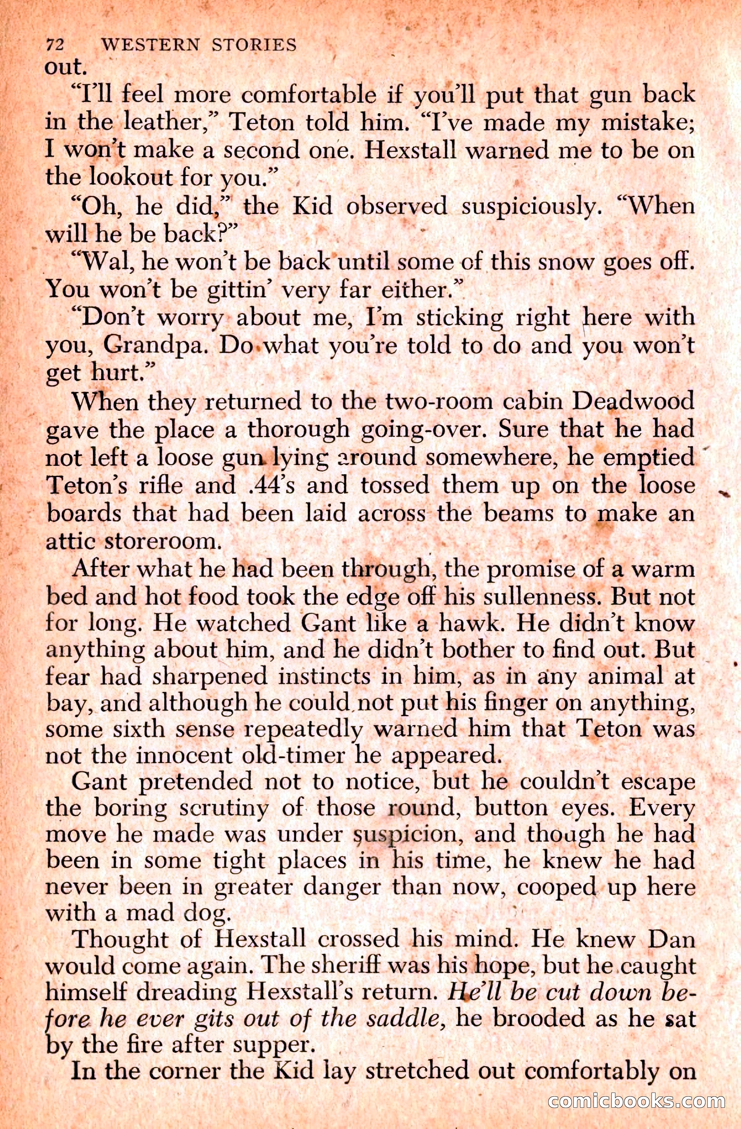 Western Stories, Dell 153 — page 76 of 200