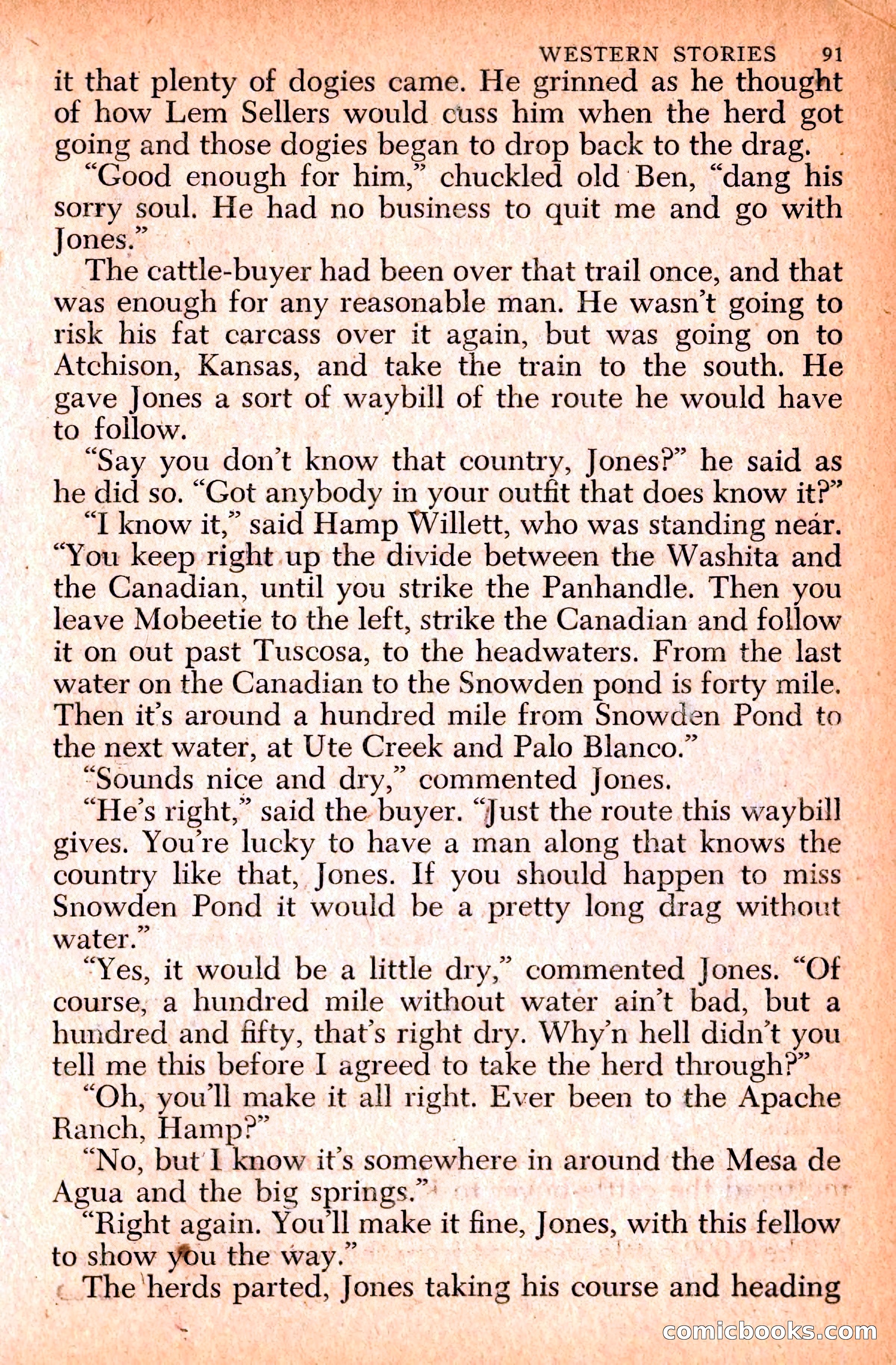 Western Stories, Dell 153 — page 95 of 200