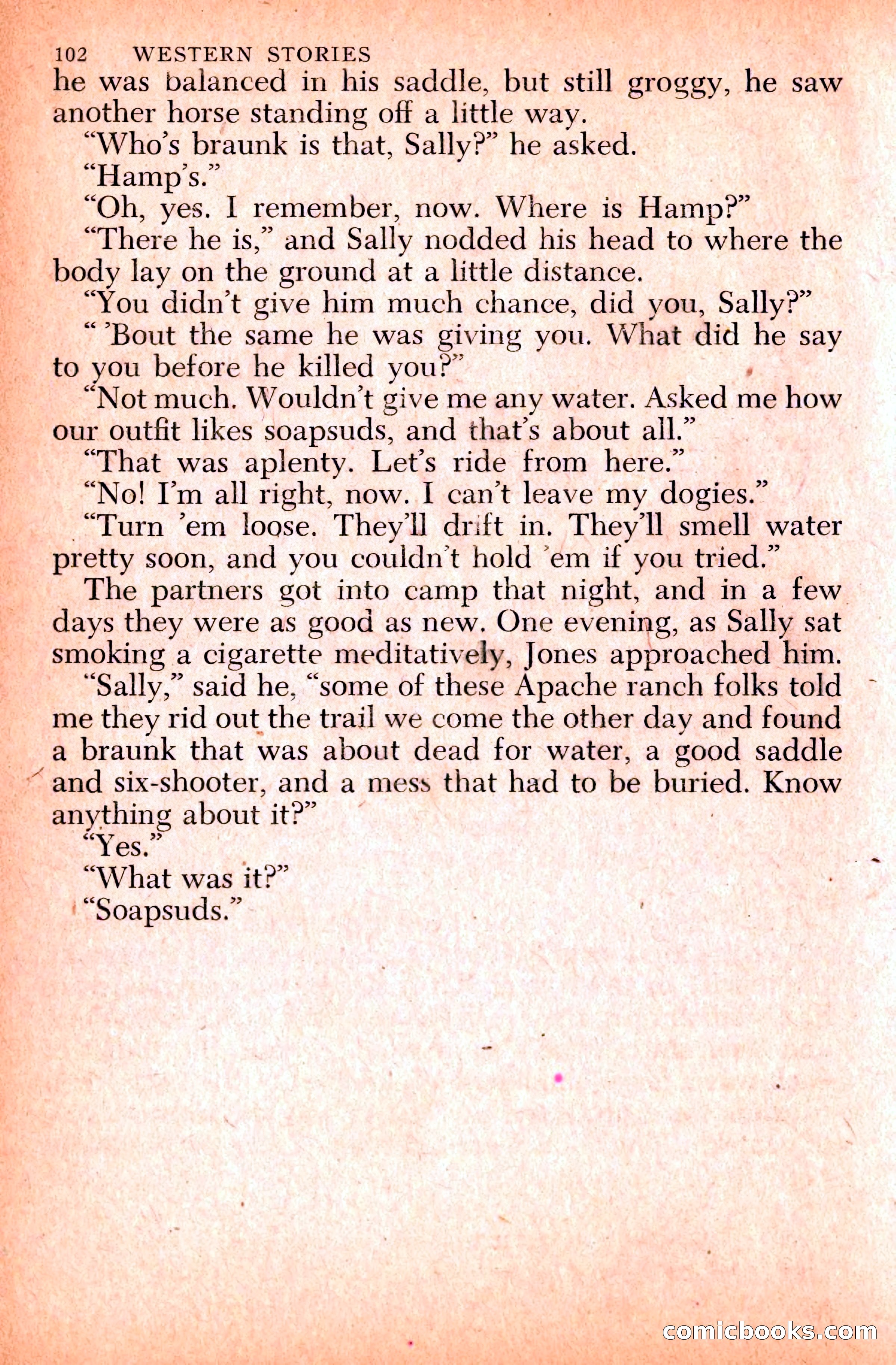 Western Stories, Dell 153 — page 106 of 200