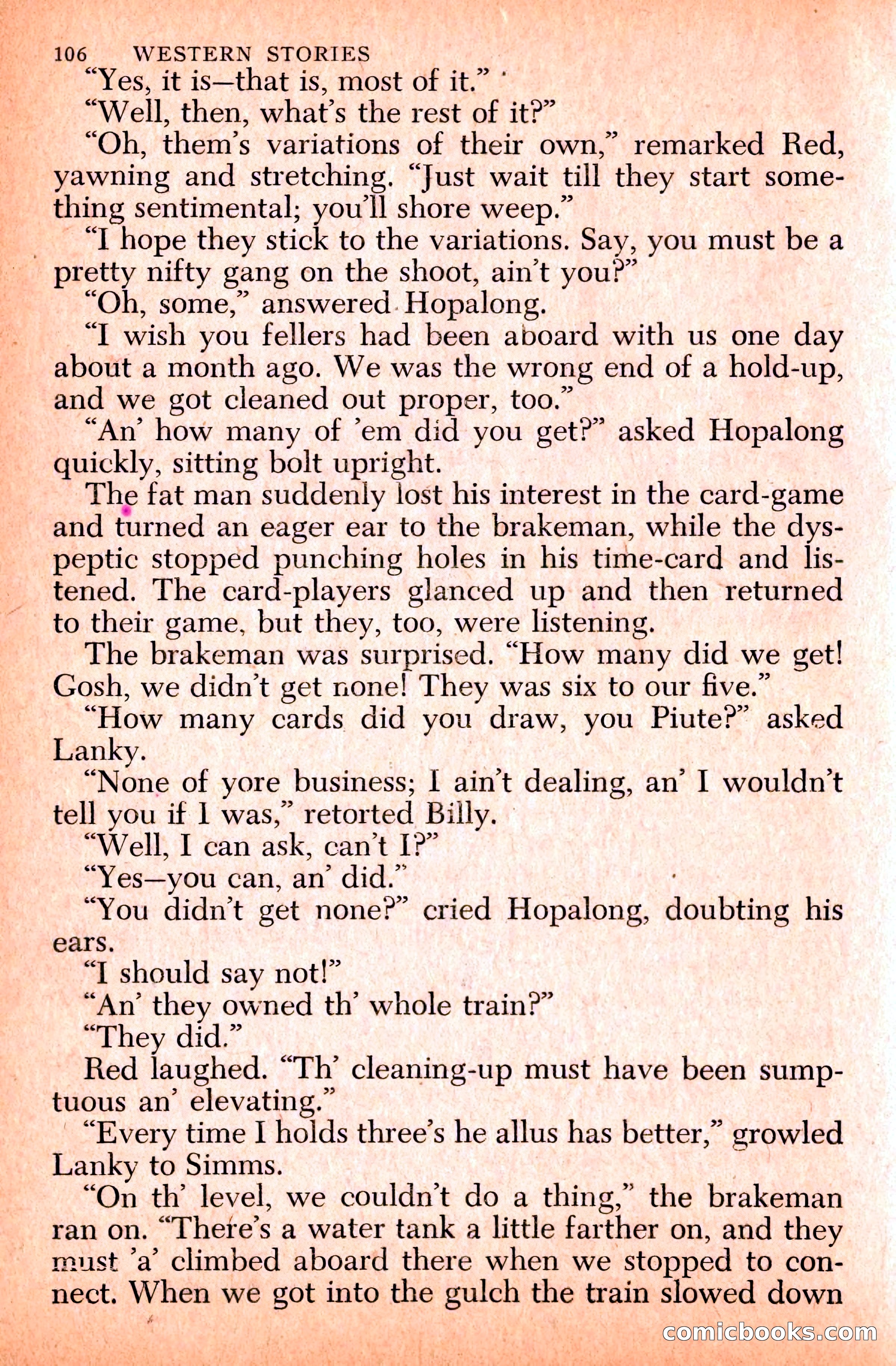 Western Stories, Dell 153 — page 110 of 200