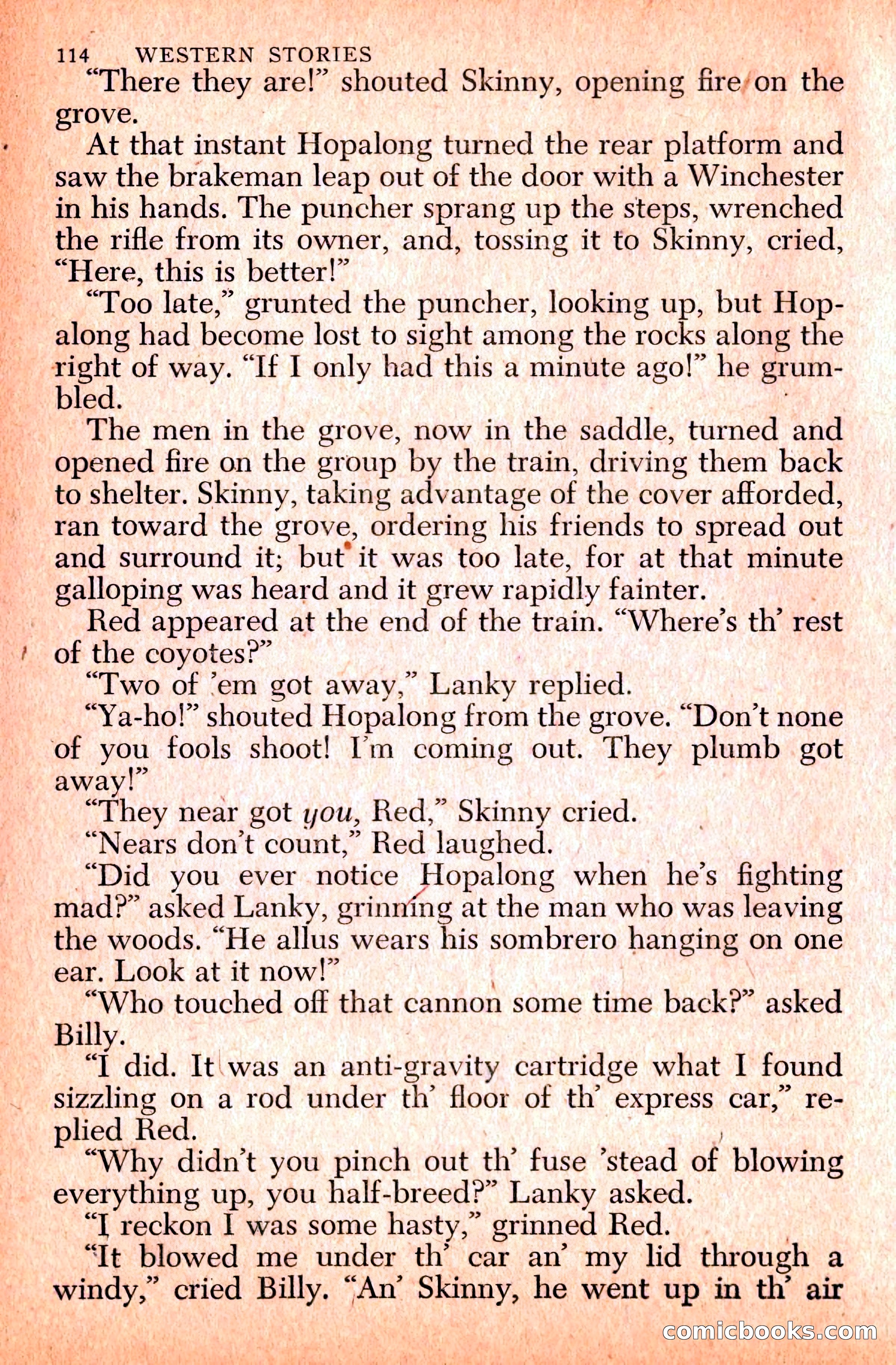 Western Stories, Dell 153 — page 118 of 200