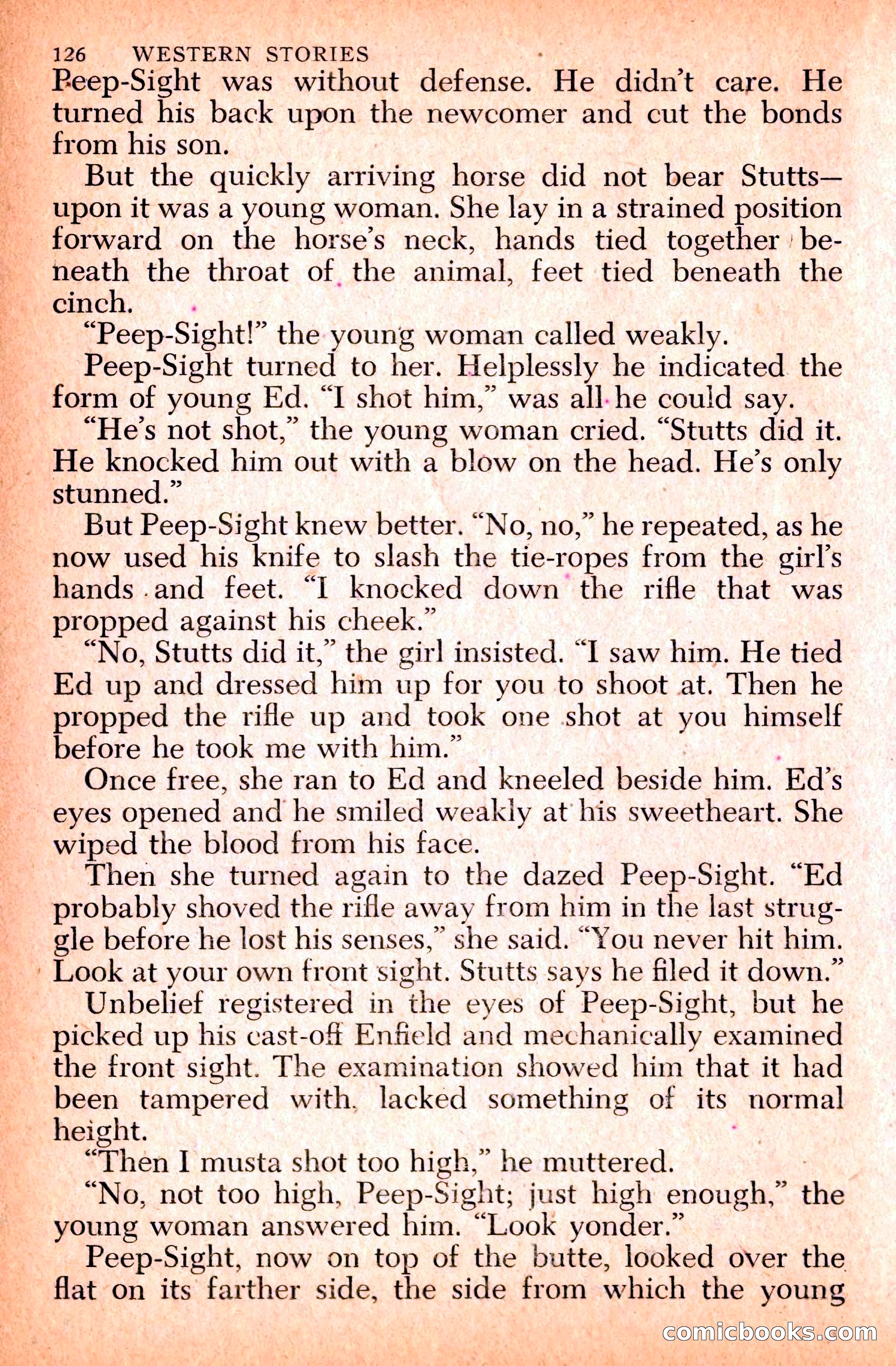 Western Stories, Dell 153 — page 130 of 200