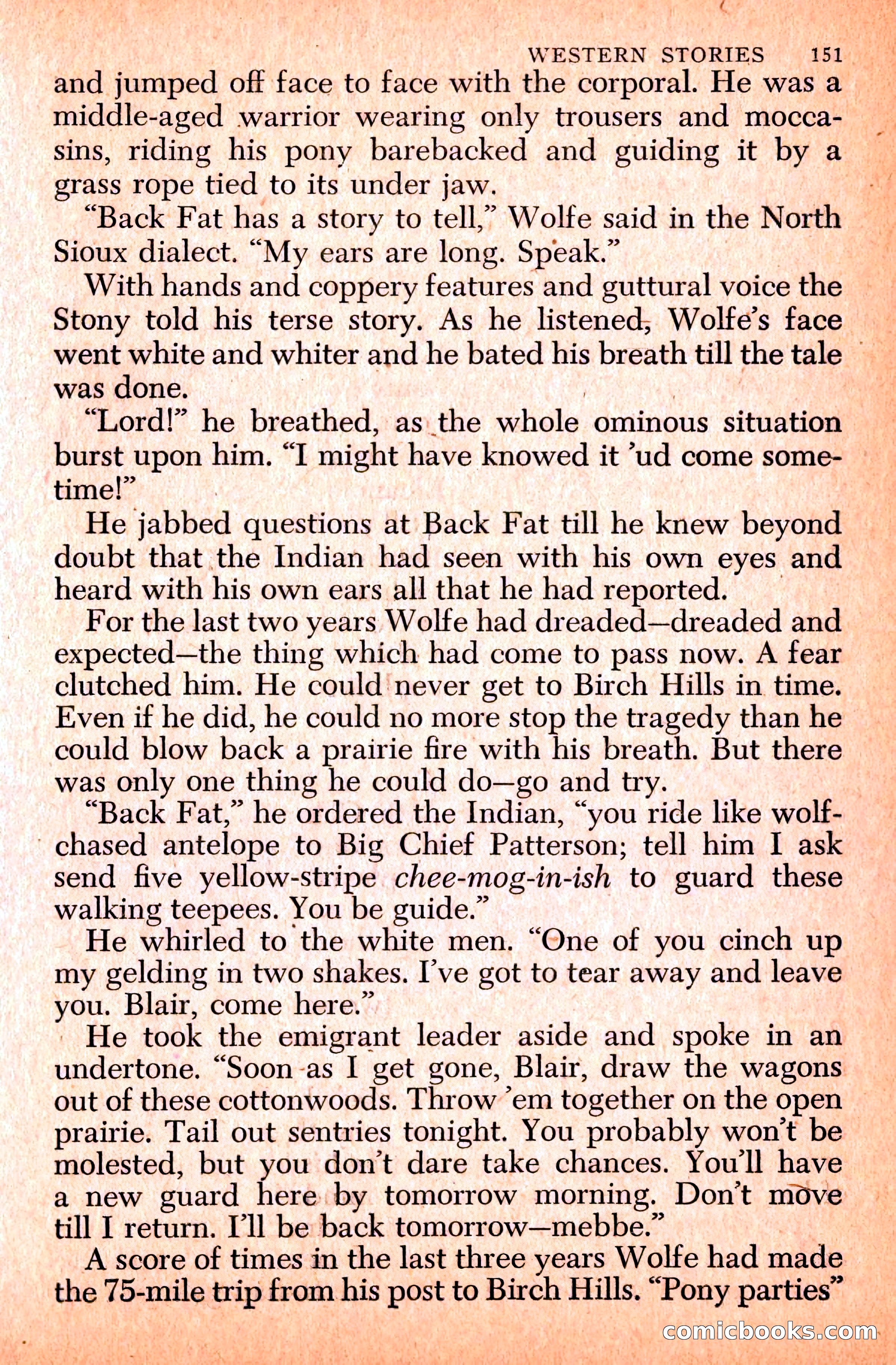 Western Stories, Dell 153 — page 155 of 200