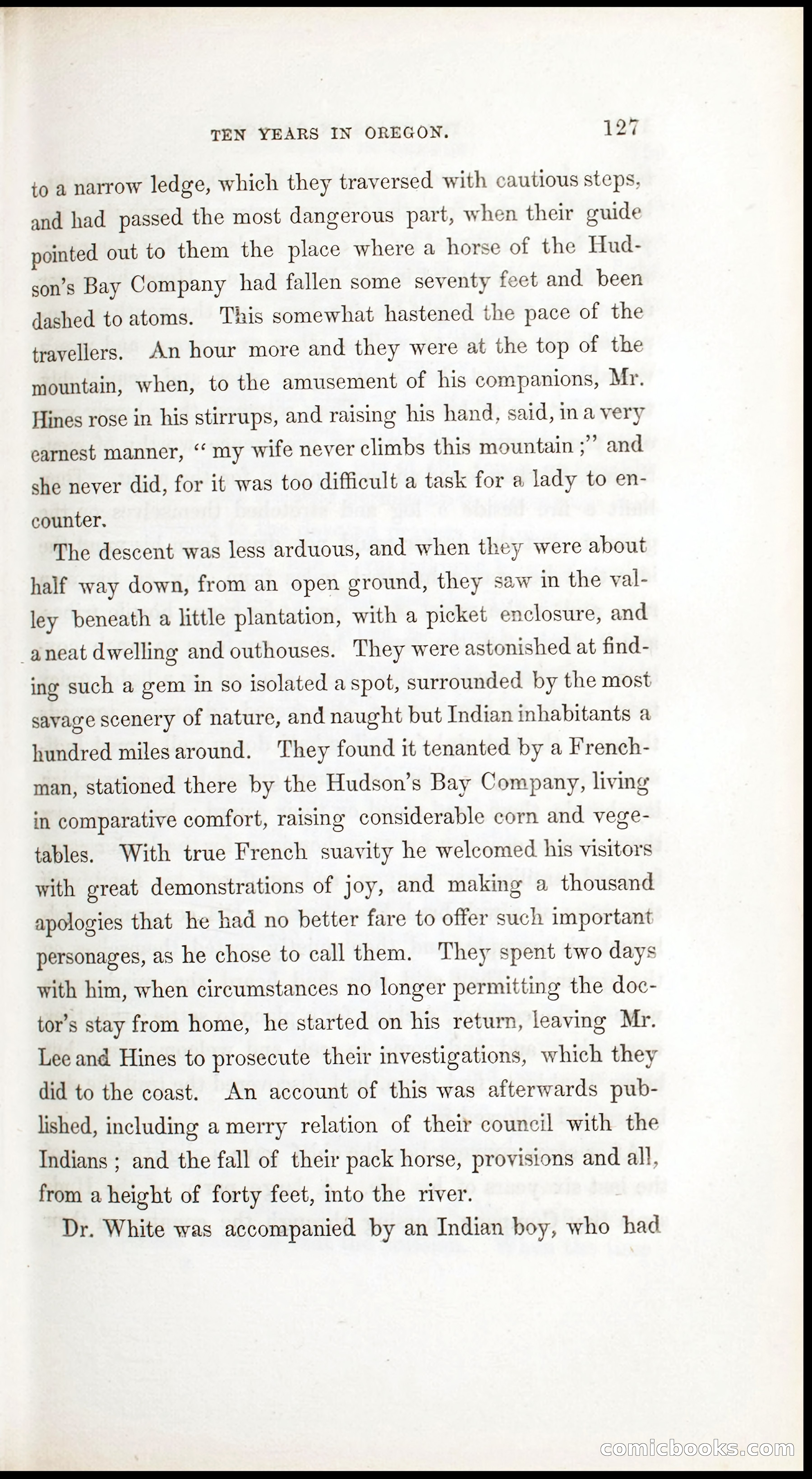Thrilling Adventures, Travels, and Explorations of Dr. Elijah White Among the Rocky Mountains and in the Far West — page 135 of 394