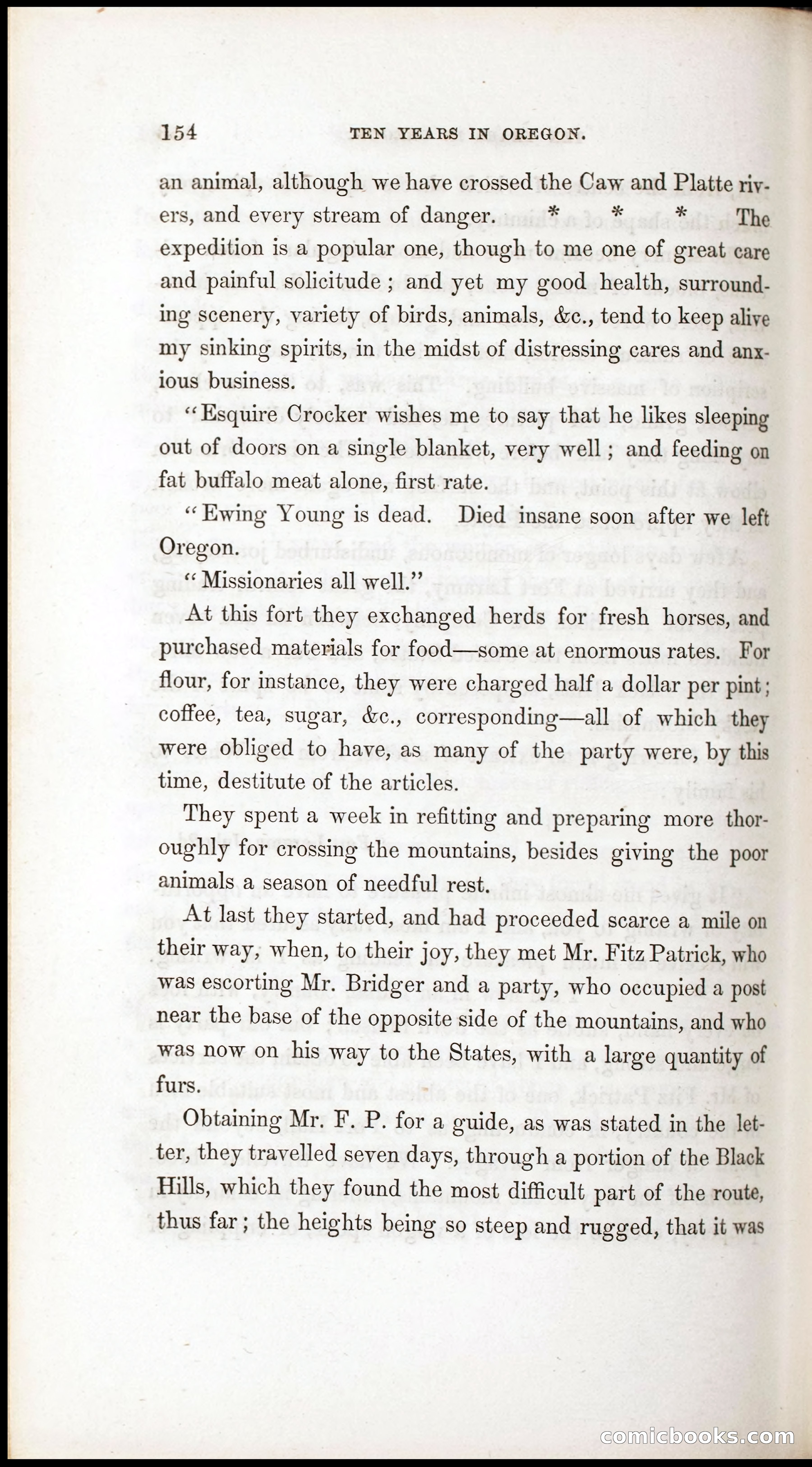 Thrilling Adventures, Travels, and Explorations of Dr. Elijah White Among the Rocky Mountains and in the Far West — page 162 of 394