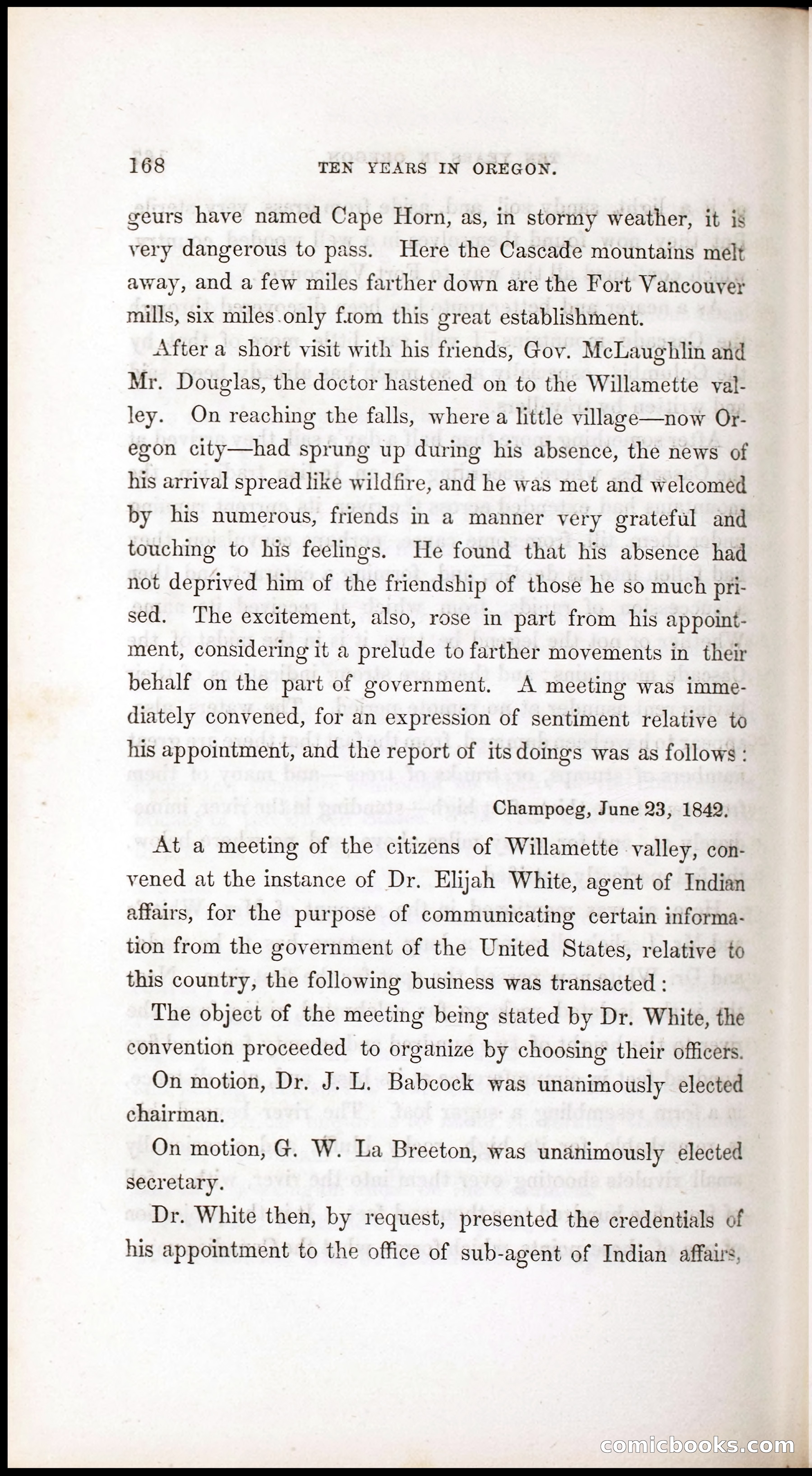 Thrilling Adventures, Travels, and Explorations of Dr. Elijah White Among the Rocky Mountains and in the Far West — page 176 of 394