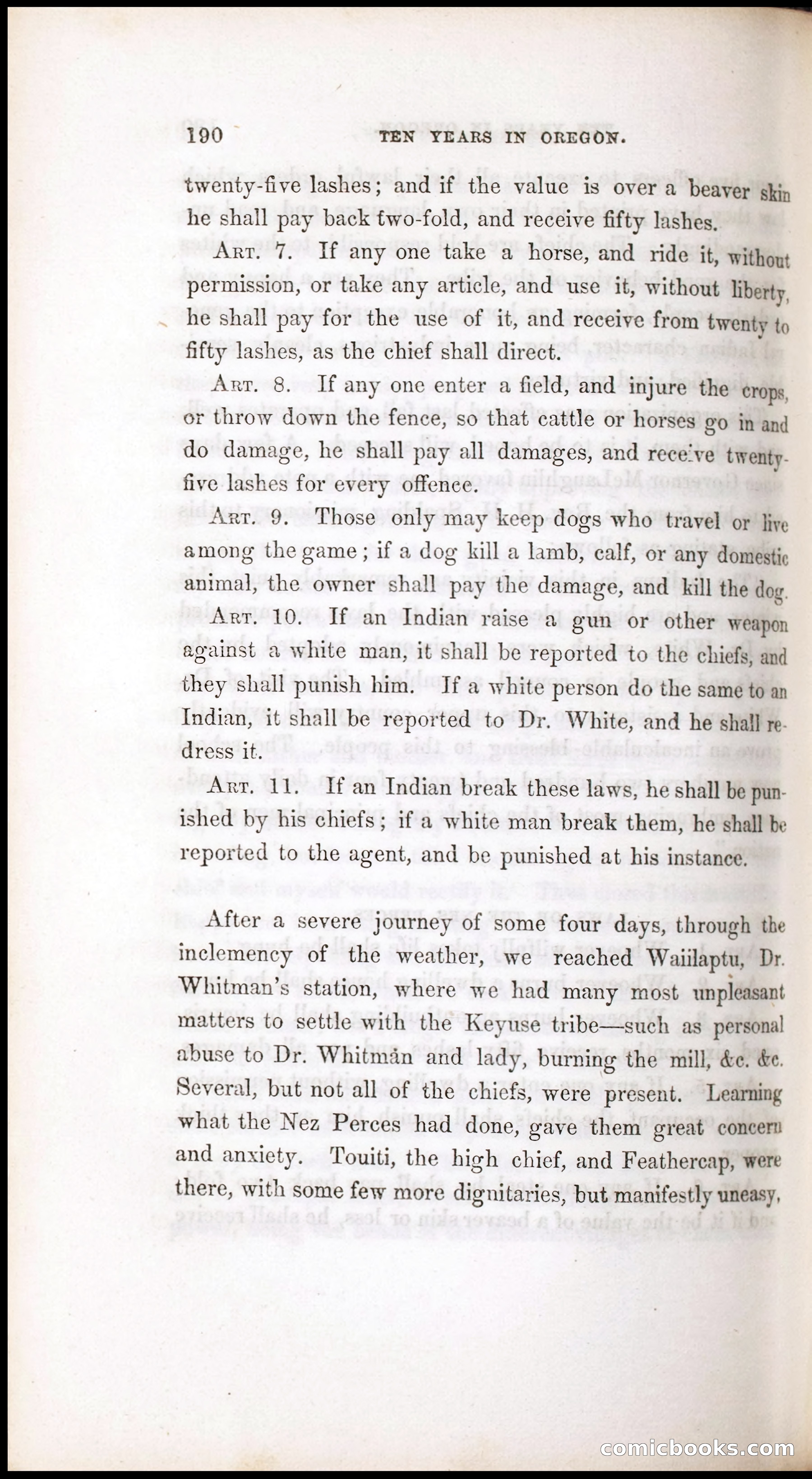 Thrilling Adventures, Travels, and Explorations of Dr. Elijah White Among the Rocky Mountains and in the Far West — page 198 of 394