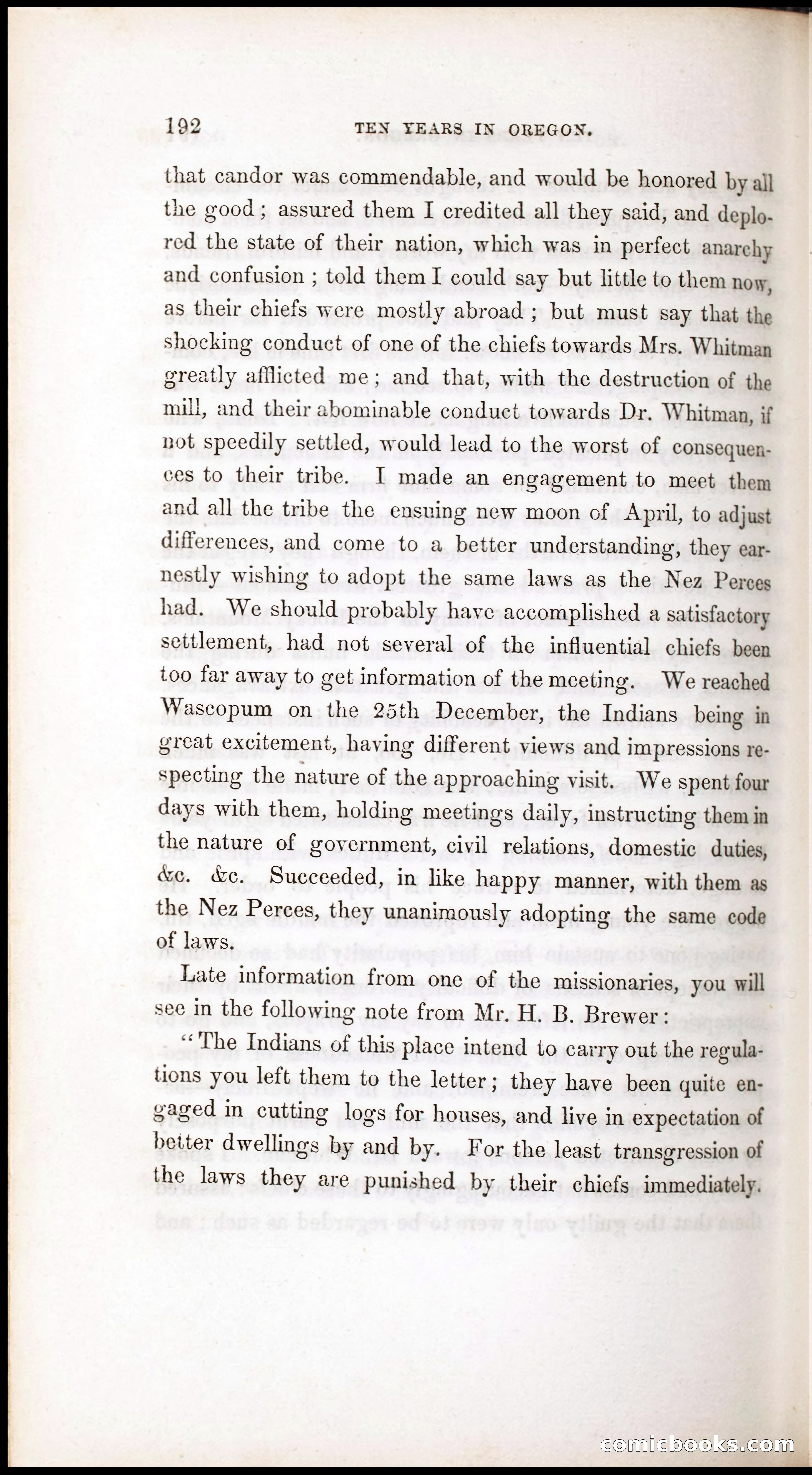 Thrilling Adventures, Travels, and Explorations of Dr. Elijah White Among the Rocky Mountains and in the Far West — page 200 of 394