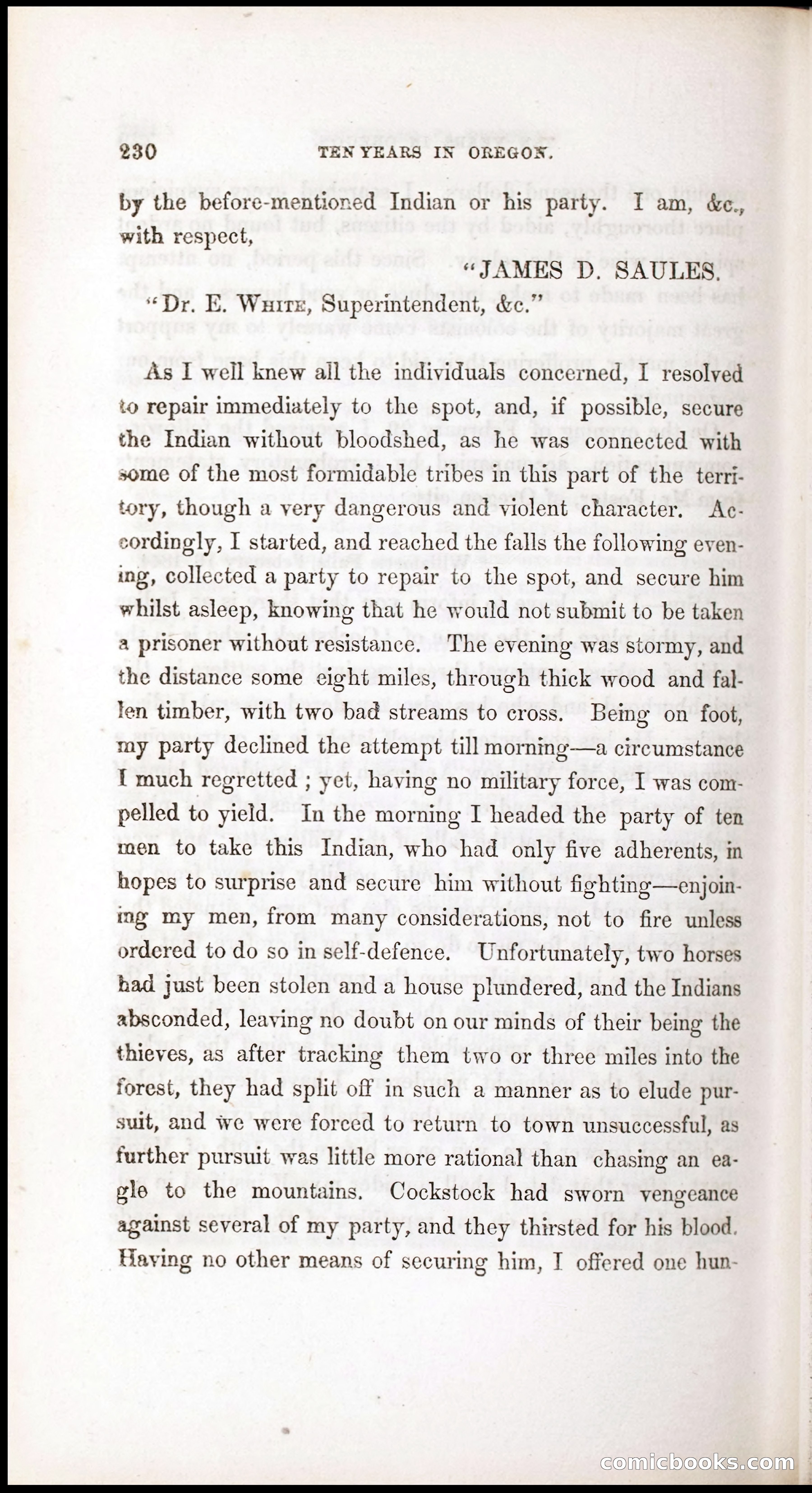 Thrilling Adventures, Travels, and Explorations of Dr. Elijah White Among the Rocky Mountains and in the Far West — page 238 of 394