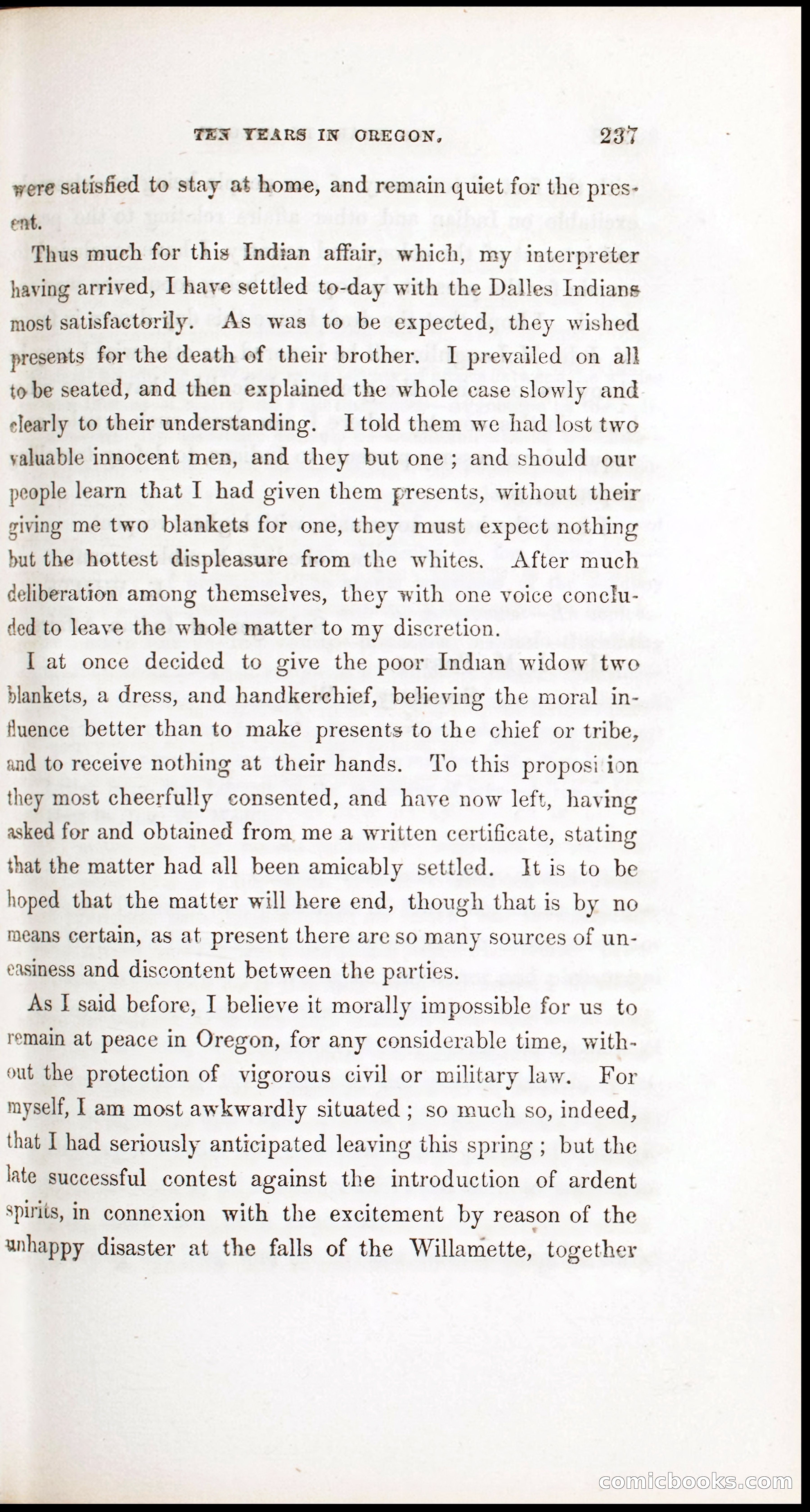 Thrilling Adventures, Travels, and Explorations of Dr. Elijah White Among the Rocky Mountains and in the Far West — page 245 of 394