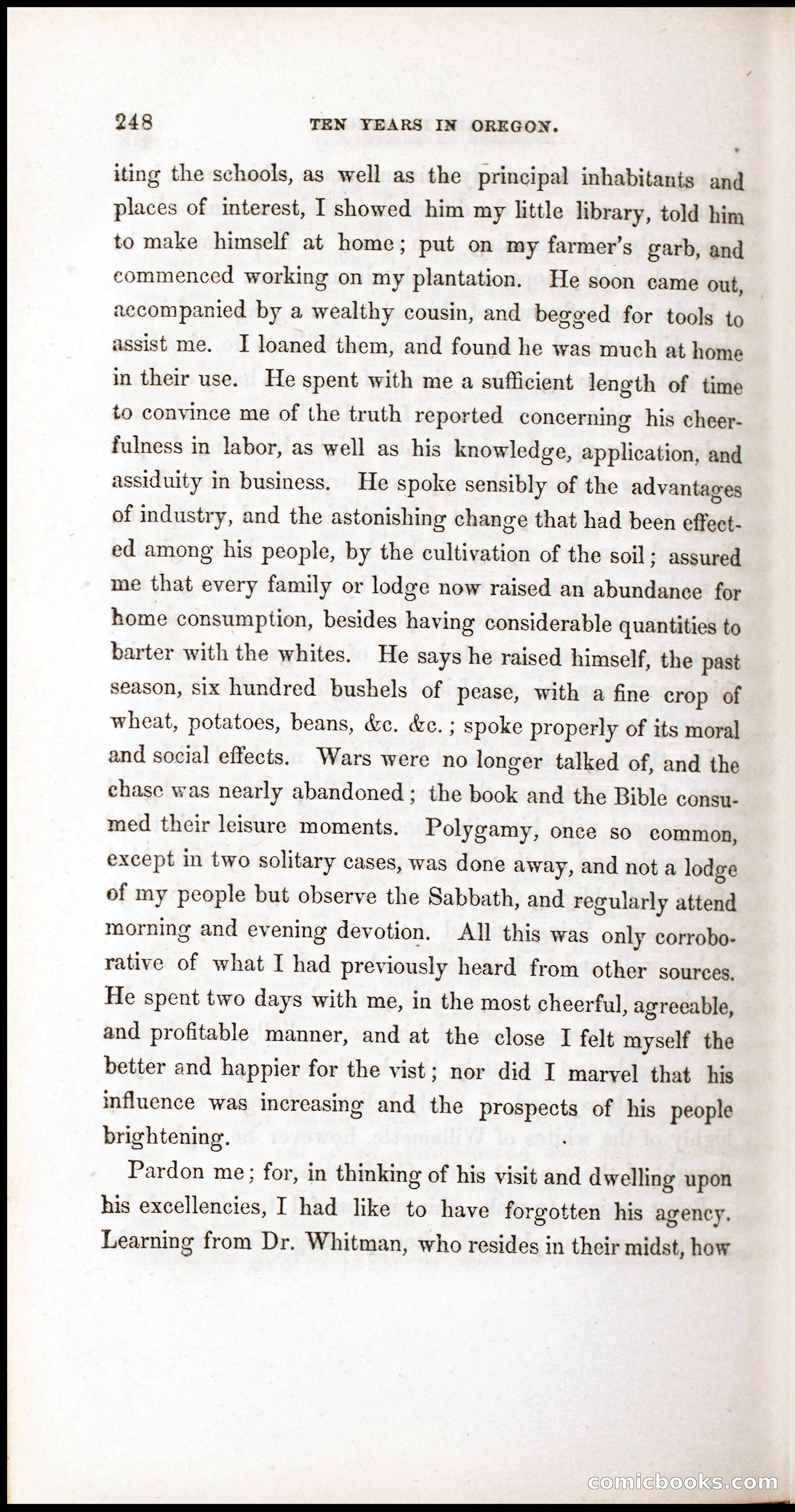 Thrilling Adventures, Travels, and Explorations of Dr. Elijah White Among the Rocky Mountains and in the Far West — page 256 of 394