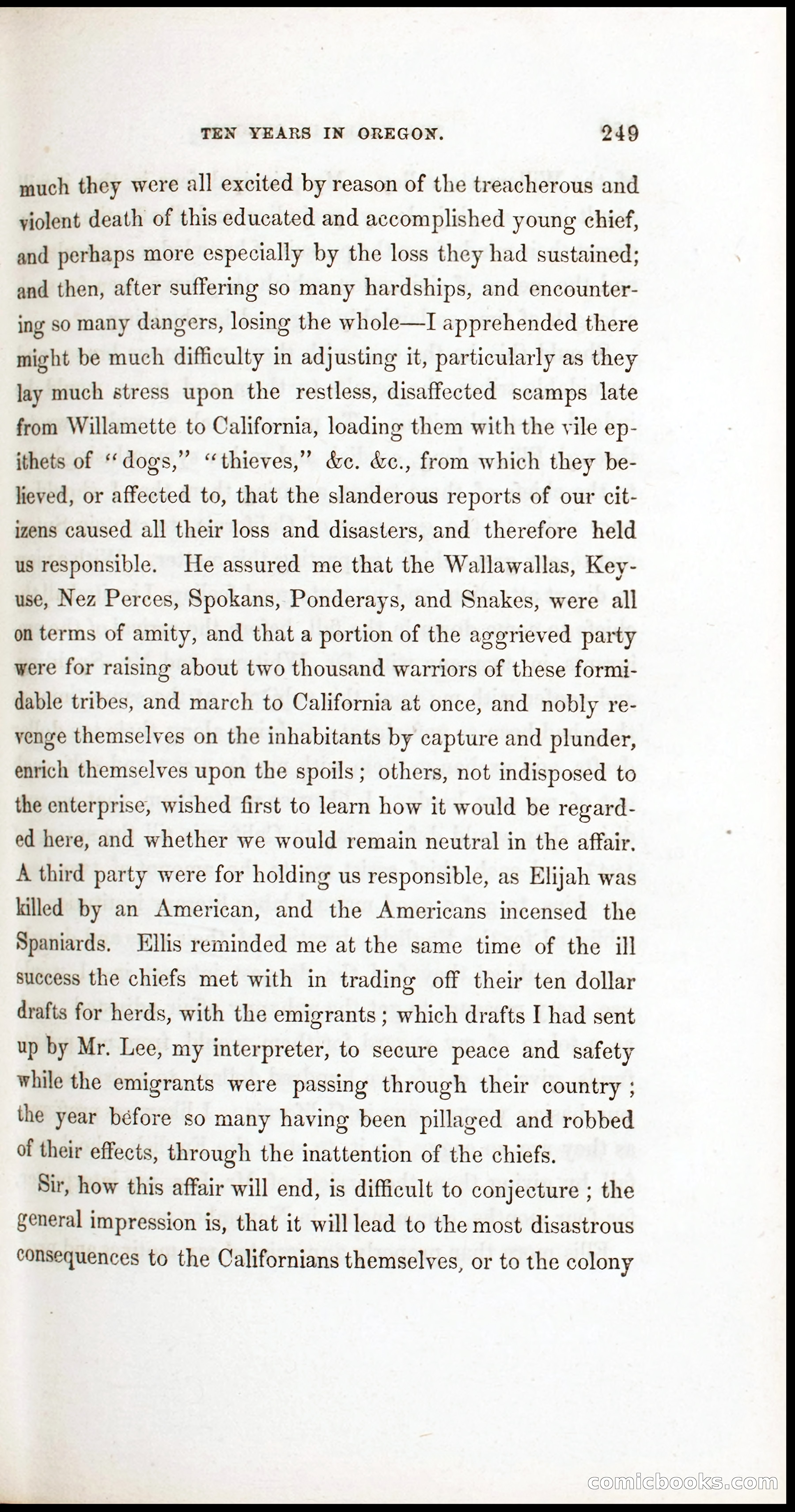Thrilling Adventures, Travels, and Explorations of Dr. Elijah White Among the Rocky Mountains and in the Far West — page 257 of 394