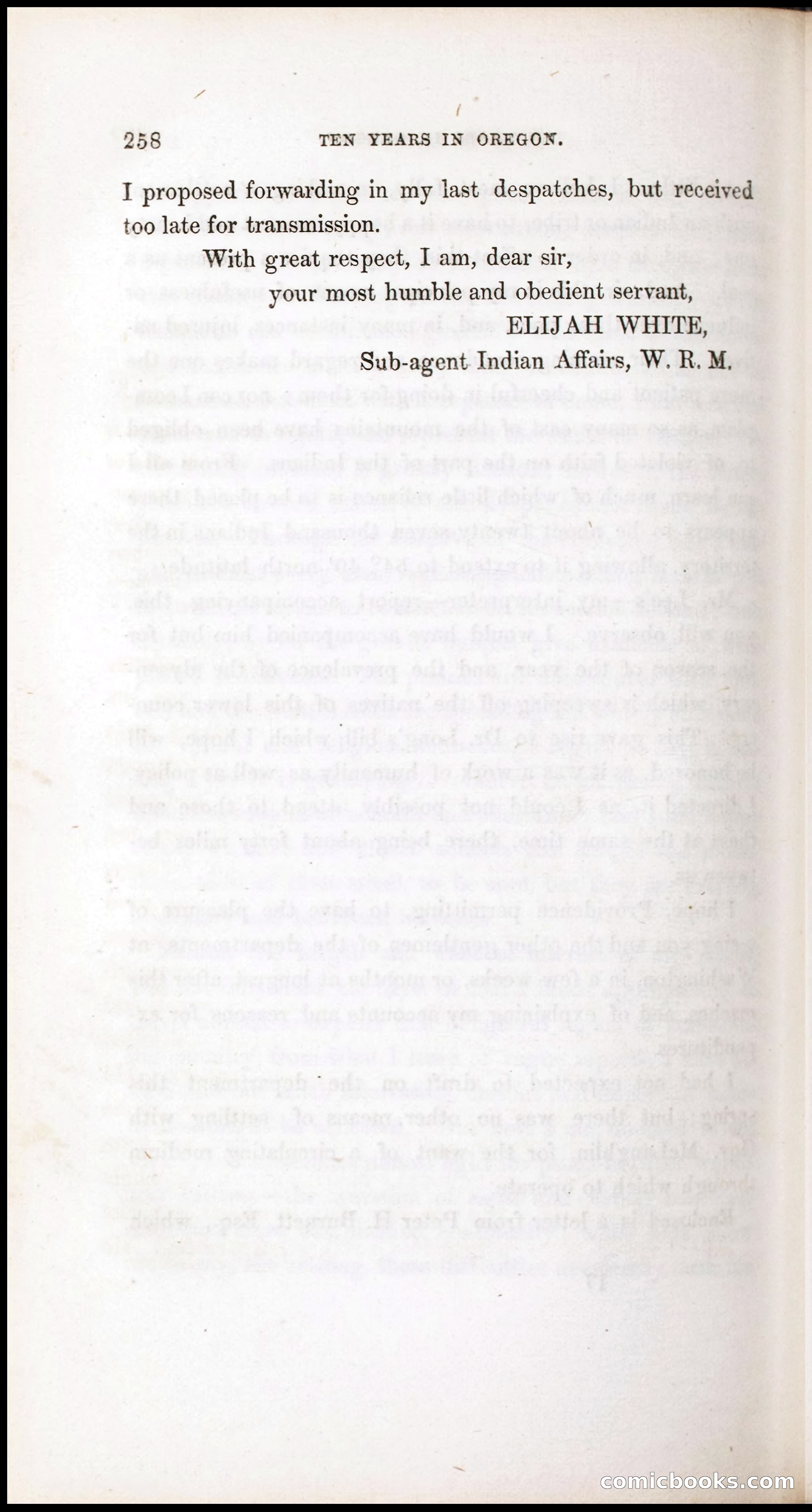 Thrilling Adventures, Travels, and Explorations of Dr. Elijah White Among the Rocky Mountains and in the Far West — page 266 of 394