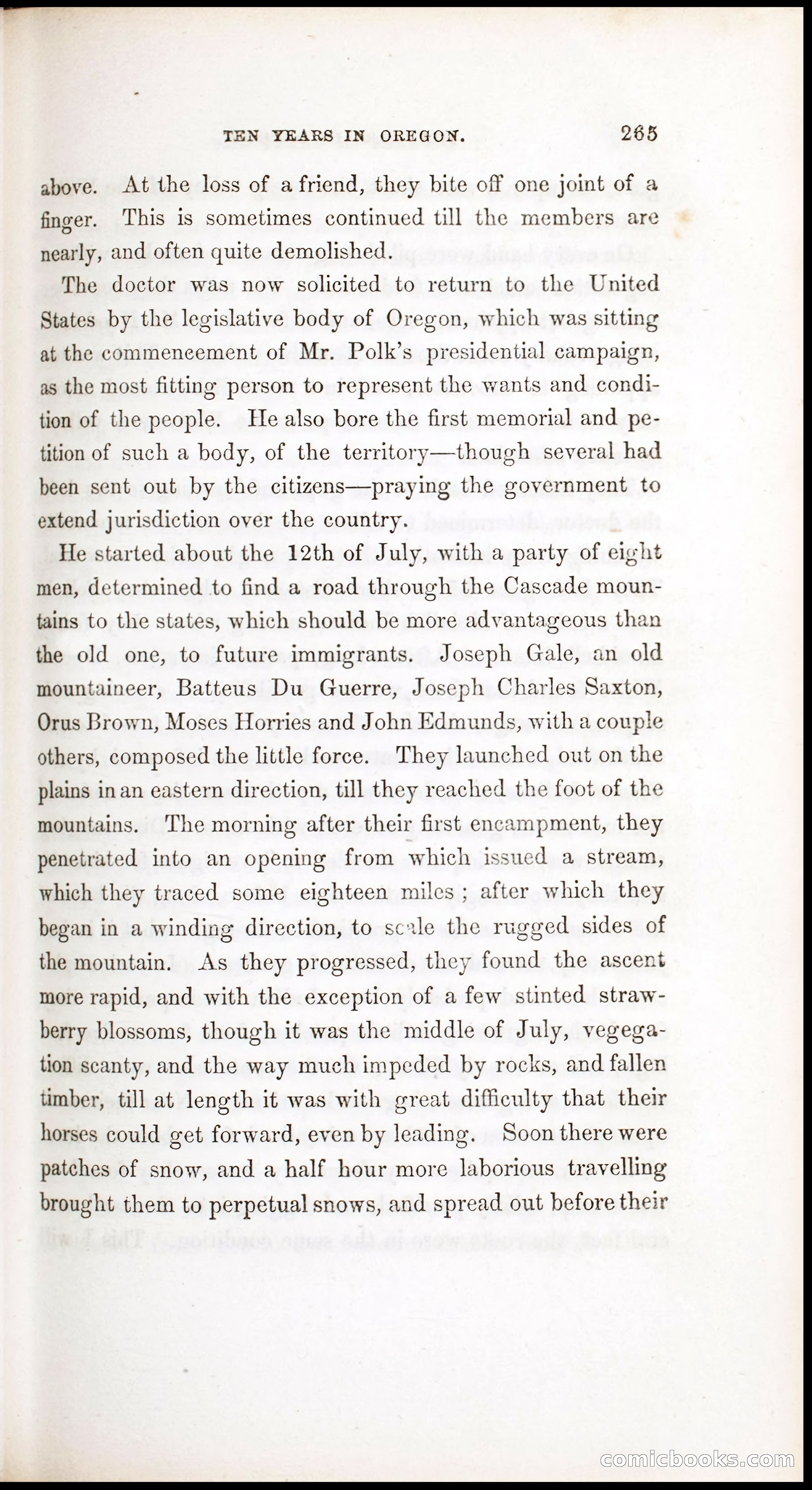 Thrilling Adventures, Travels, and Explorations of Dr. Elijah White Among the Rocky Mountains and in the Far West — page 273 of 394