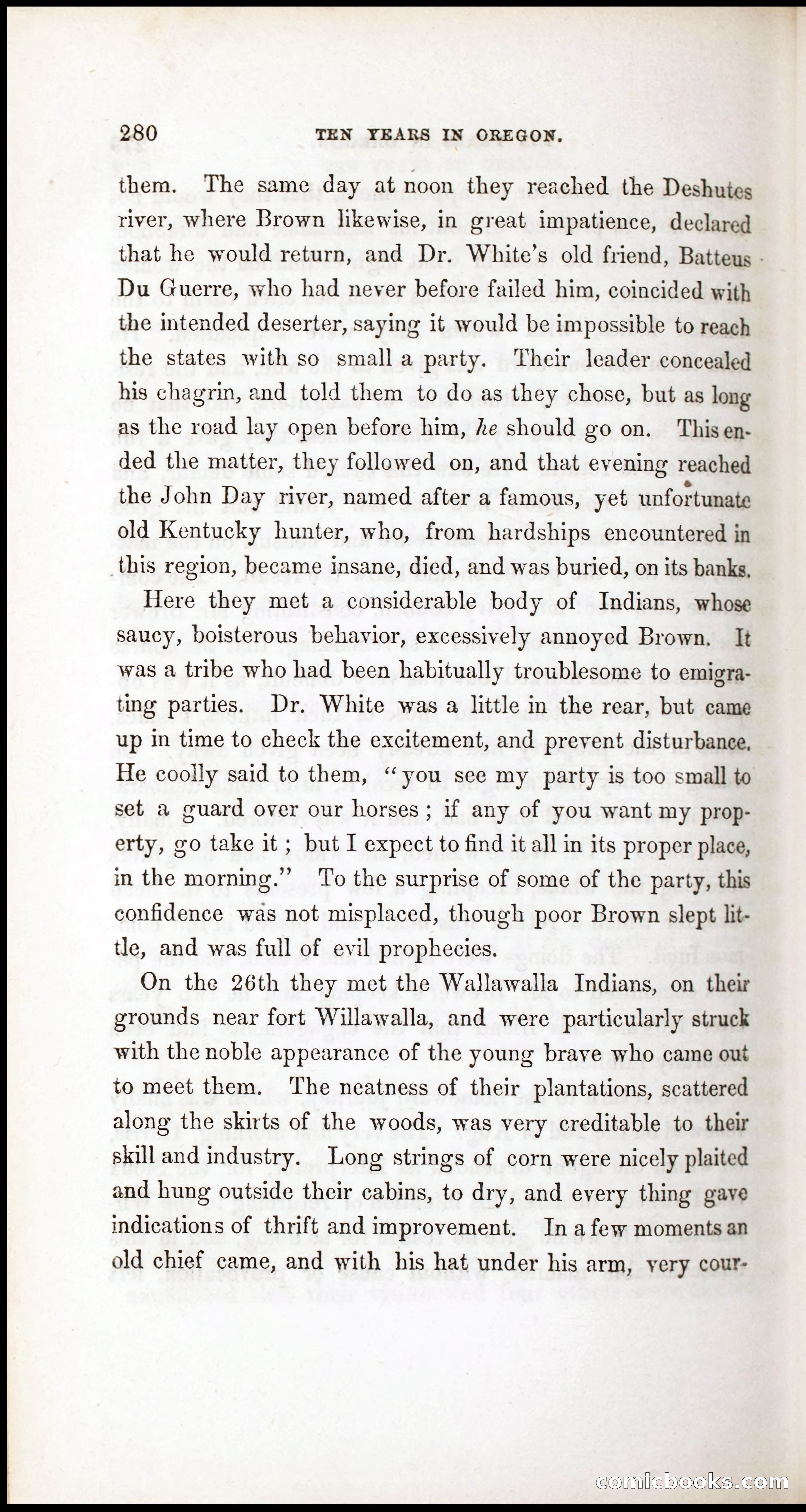 Thrilling Adventures, Travels, and Explorations of Dr. Elijah White Among the Rocky Mountains and in the Far West — page 288 of 394