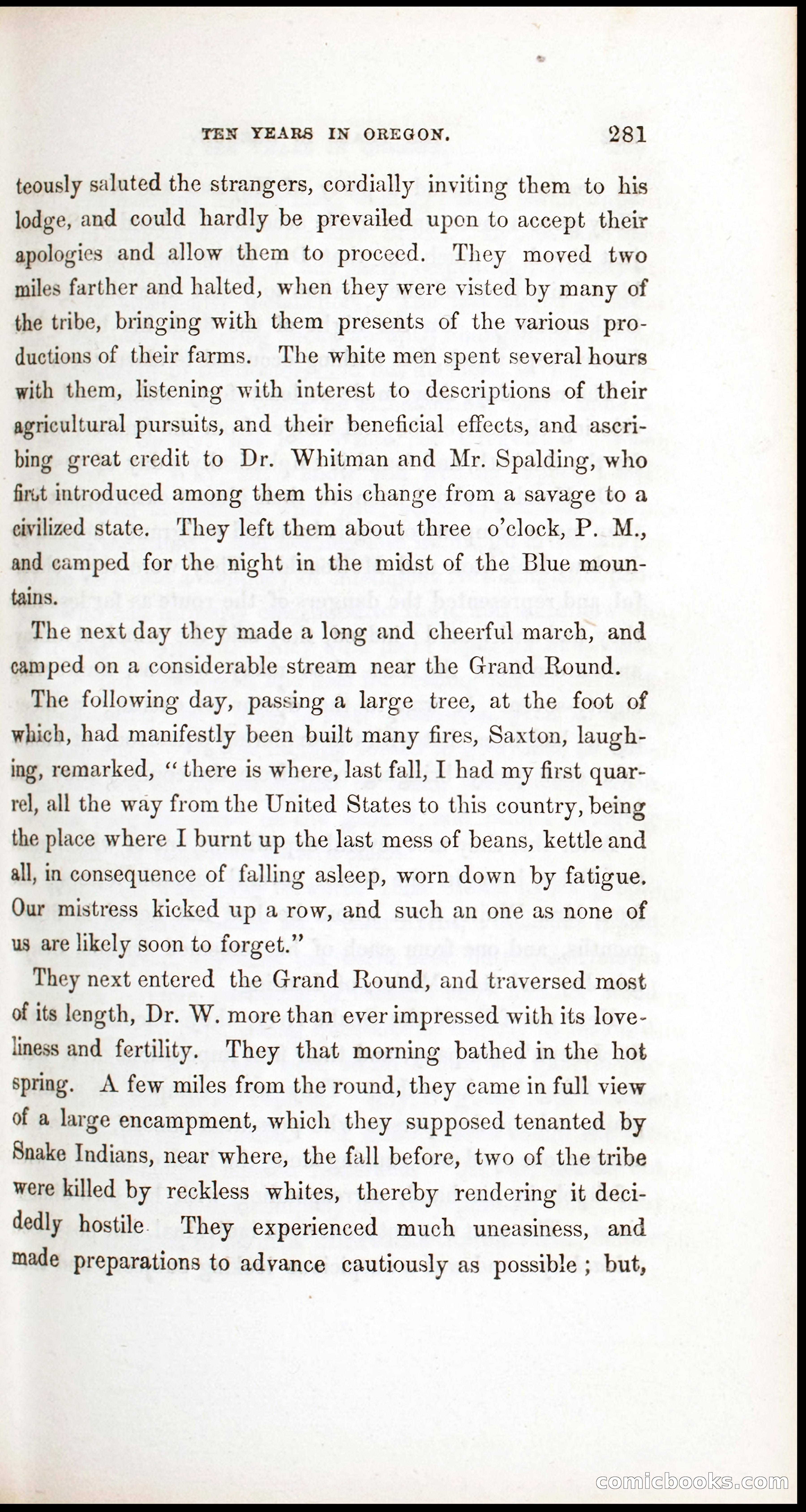 Thrilling Adventures, Travels, and Explorations of Dr. Elijah White Among the Rocky Mountains and in the Far West — page 289 of 394