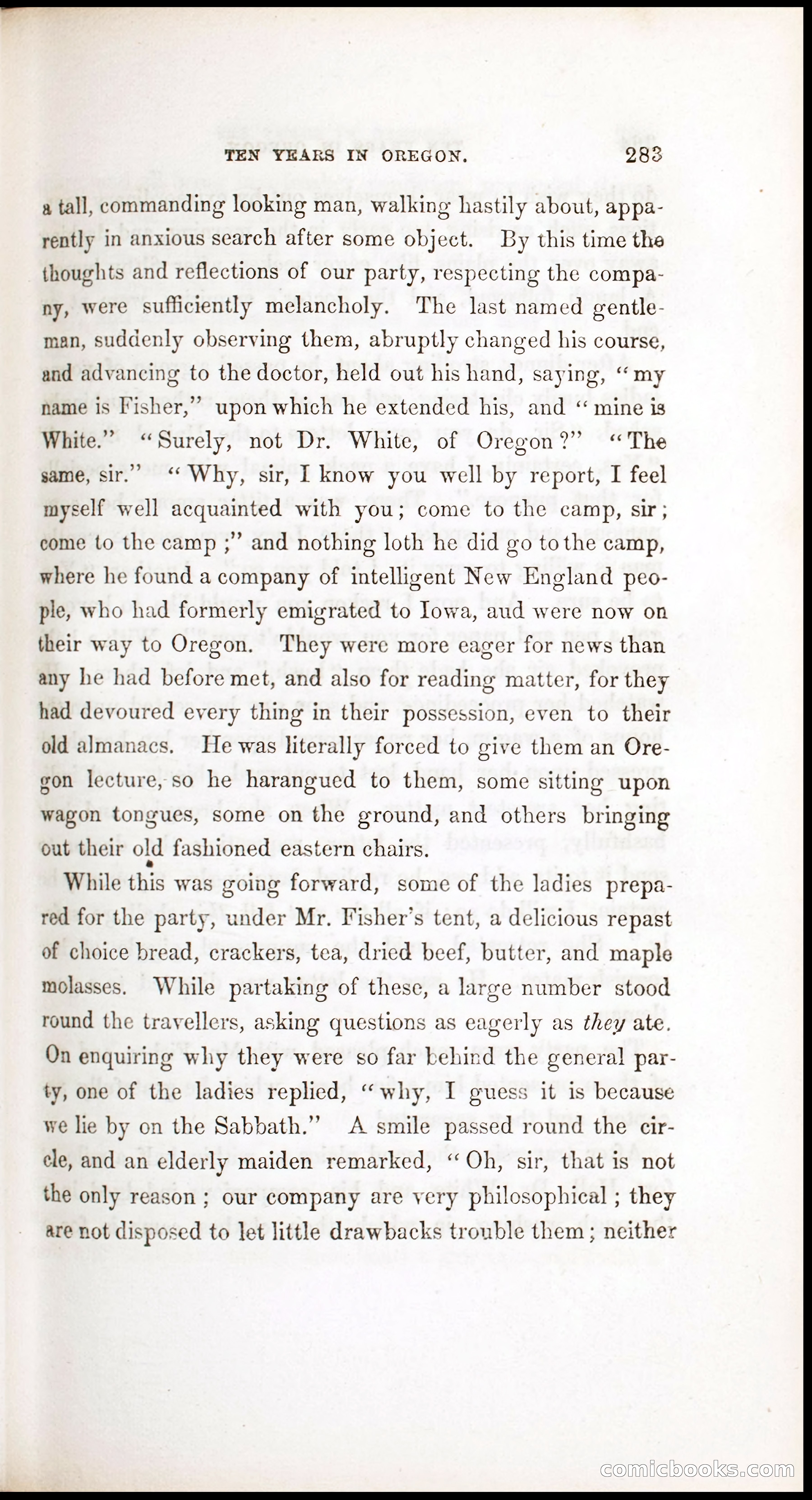 Thrilling Adventures, Travels, and Explorations of Dr. Elijah White Among the Rocky Mountains and in the Far West — page 291 of 394