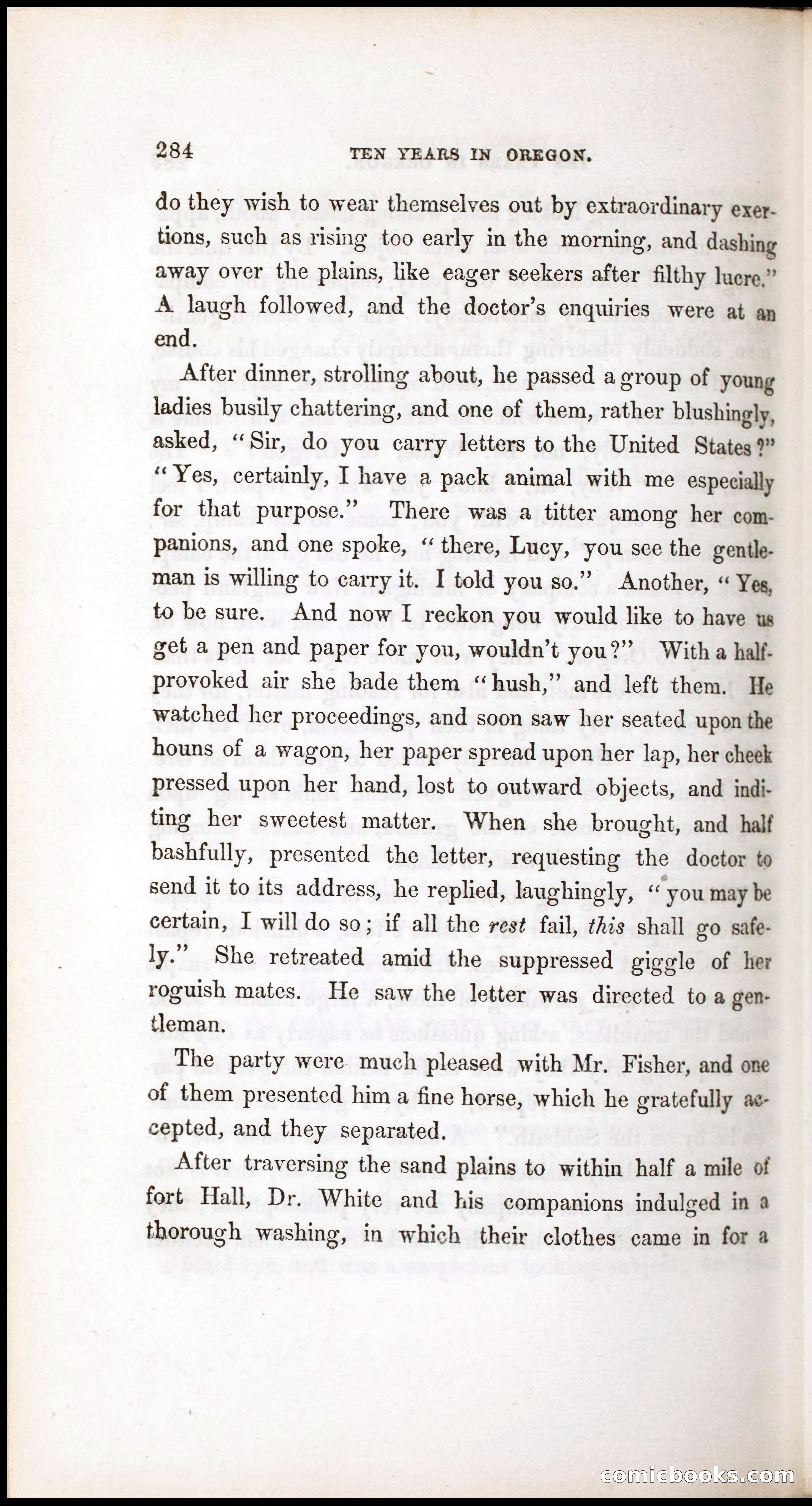 Thrilling Adventures, Travels, and Explorations of Dr. Elijah White Among the Rocky Mountains and in the Far West — page 292 of 394