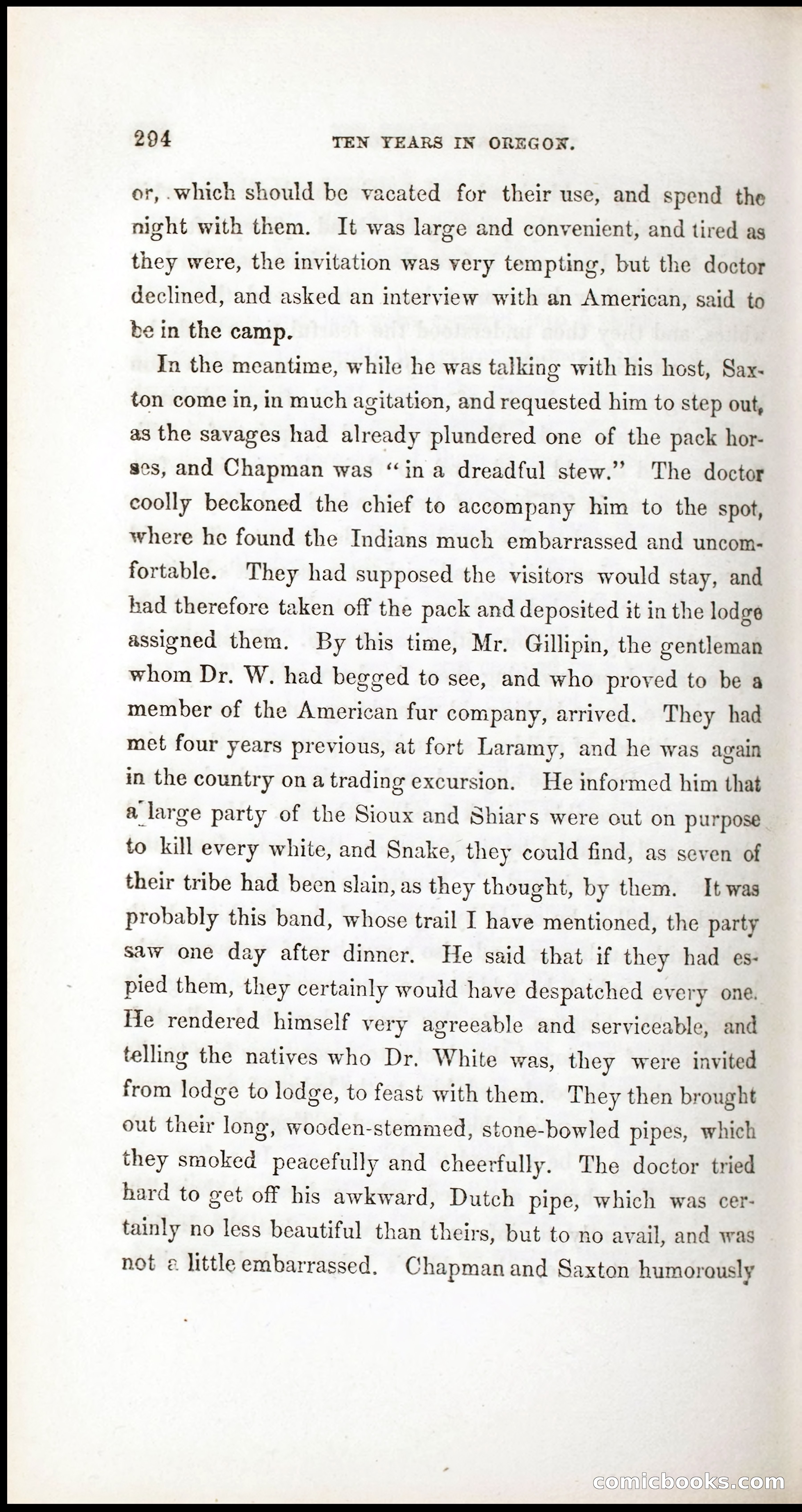 Thrilling Adventures, Travels, and Explorations of Dr. Elijah White Among the Rocky Mountains and in the Far West — page 302 of 394
