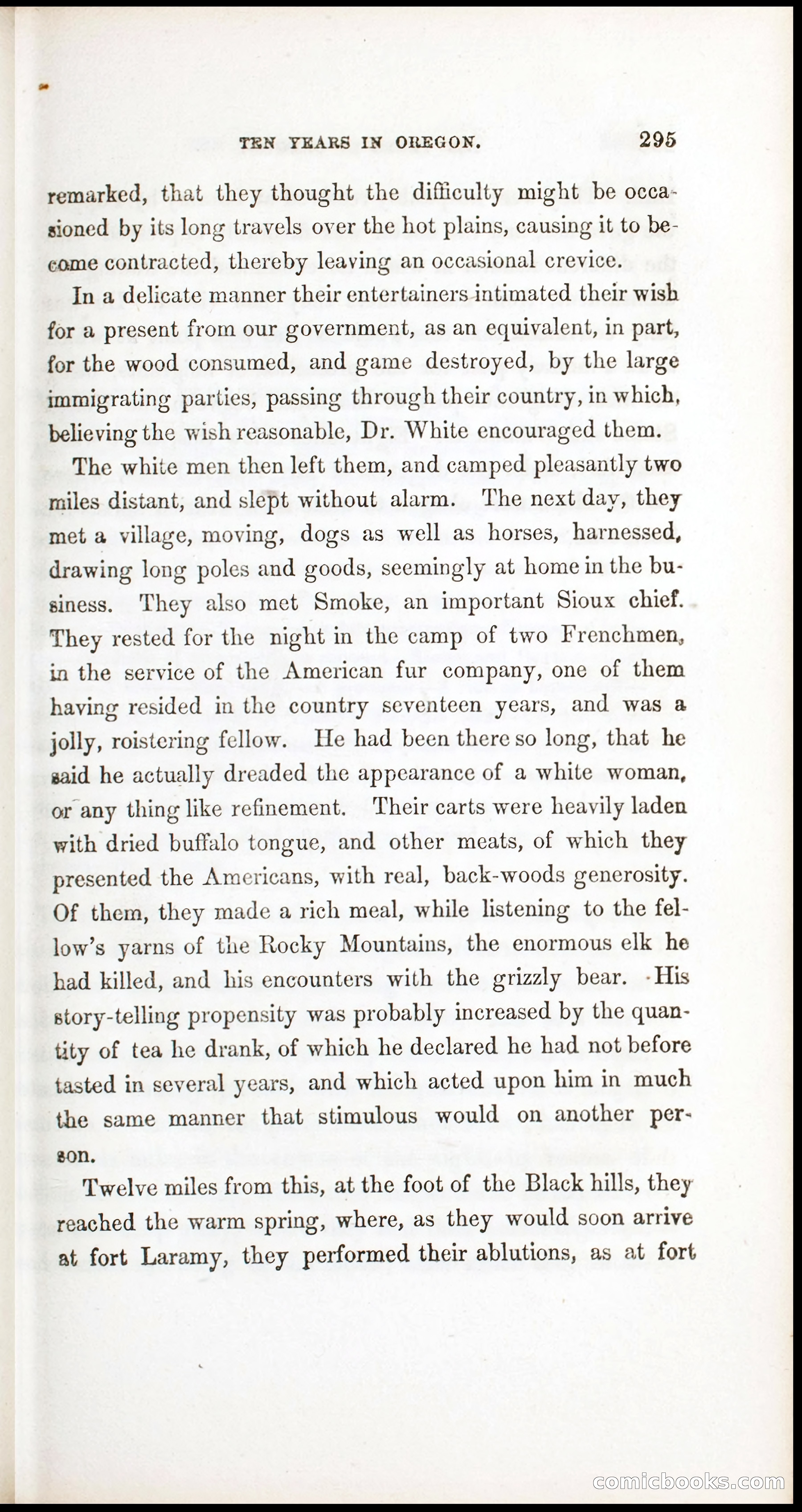 Thrilling Adventures, Travels, and Explorations of Dr. Elijah White Among the Rocky Mountains and in the Far West — page 303 of 394