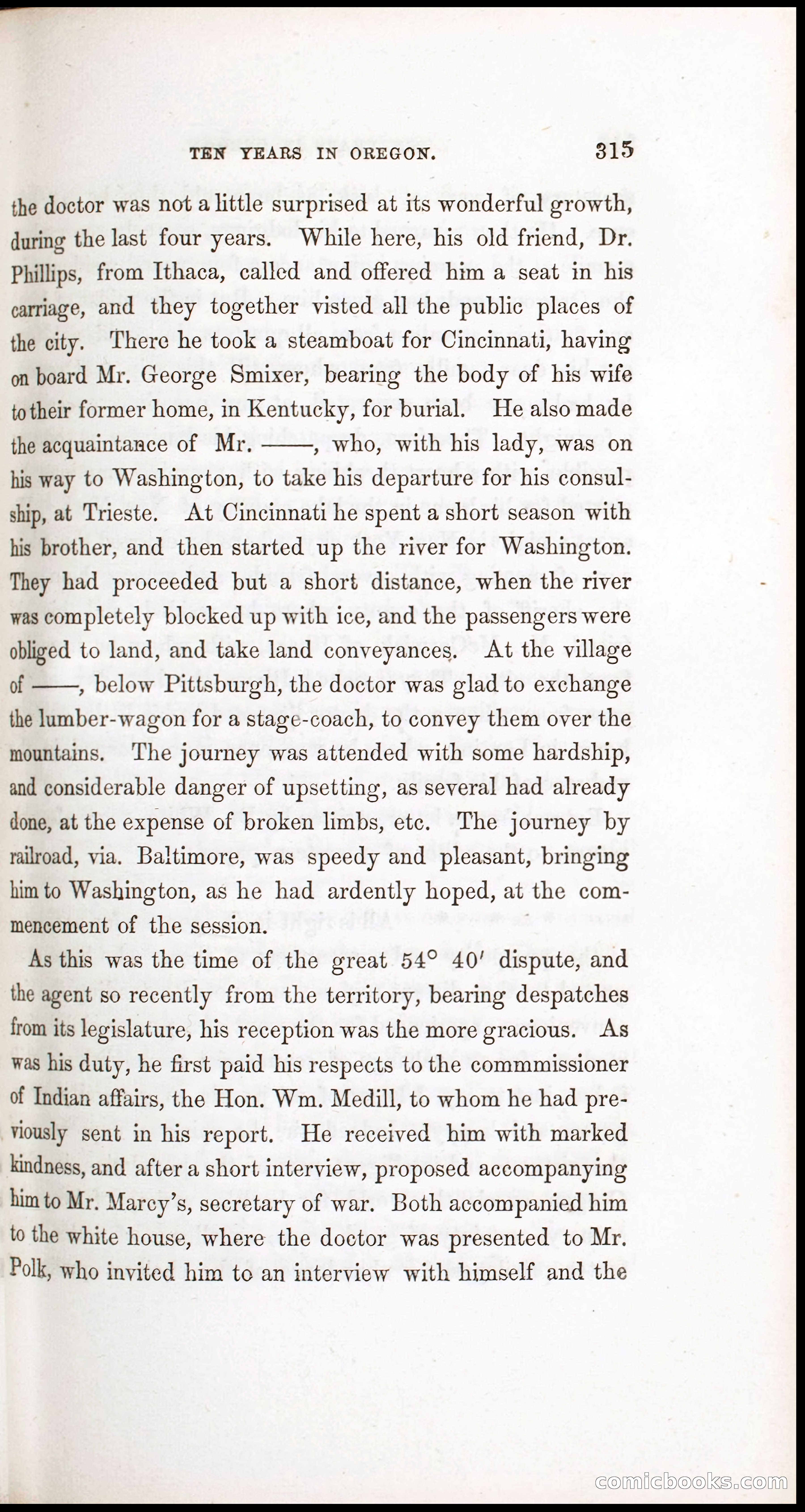 Thrilling Adventures, Travels, and Explorations of Dr. Elijah White Among the Rocky Mountains and in the Far West — page 323 of 394