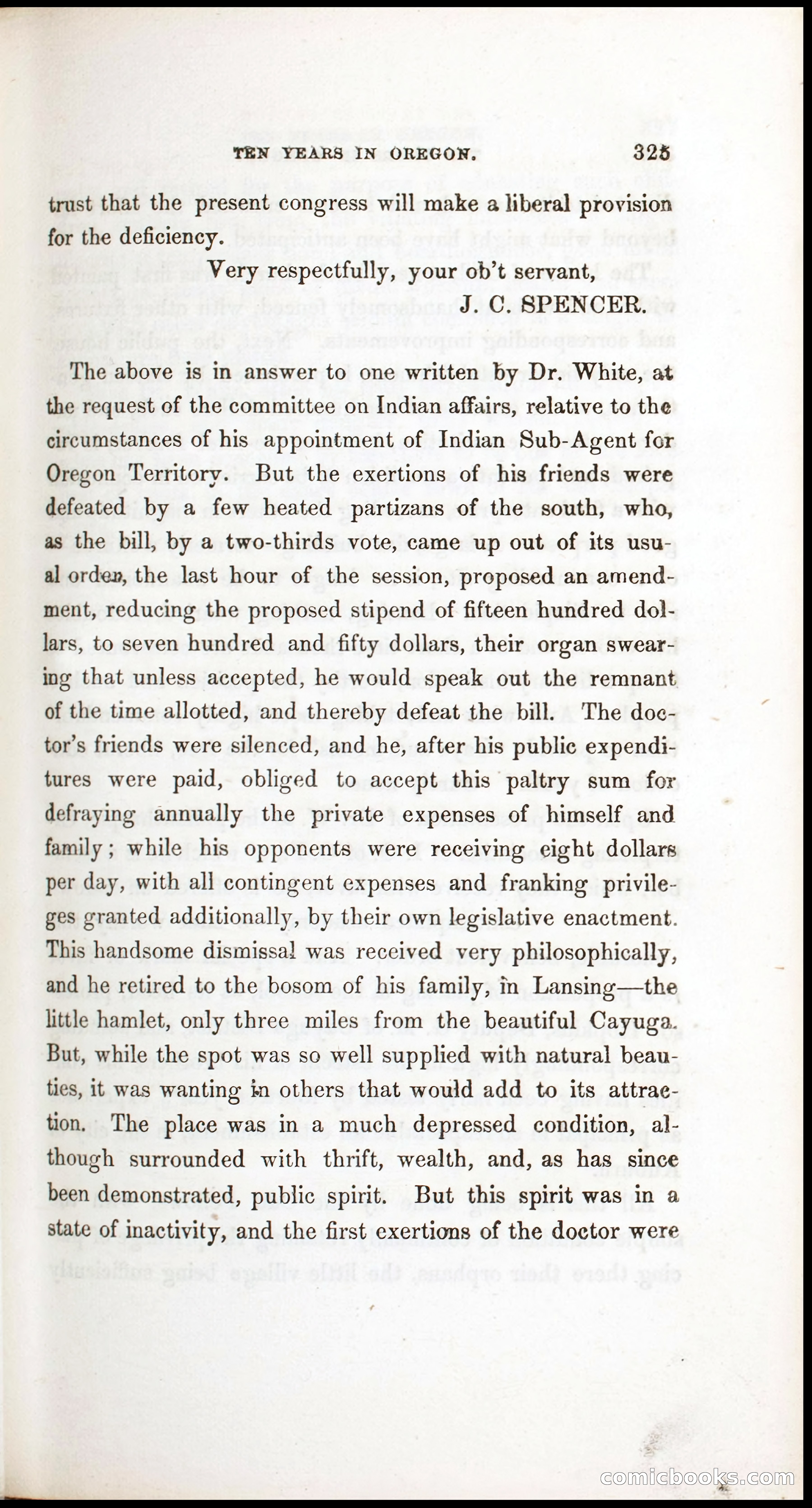 Thrilling Adventures, Travels, and Explorations of Dr. Elijah White Among the Rocky Mountains and in the Far West — page 333 of 394