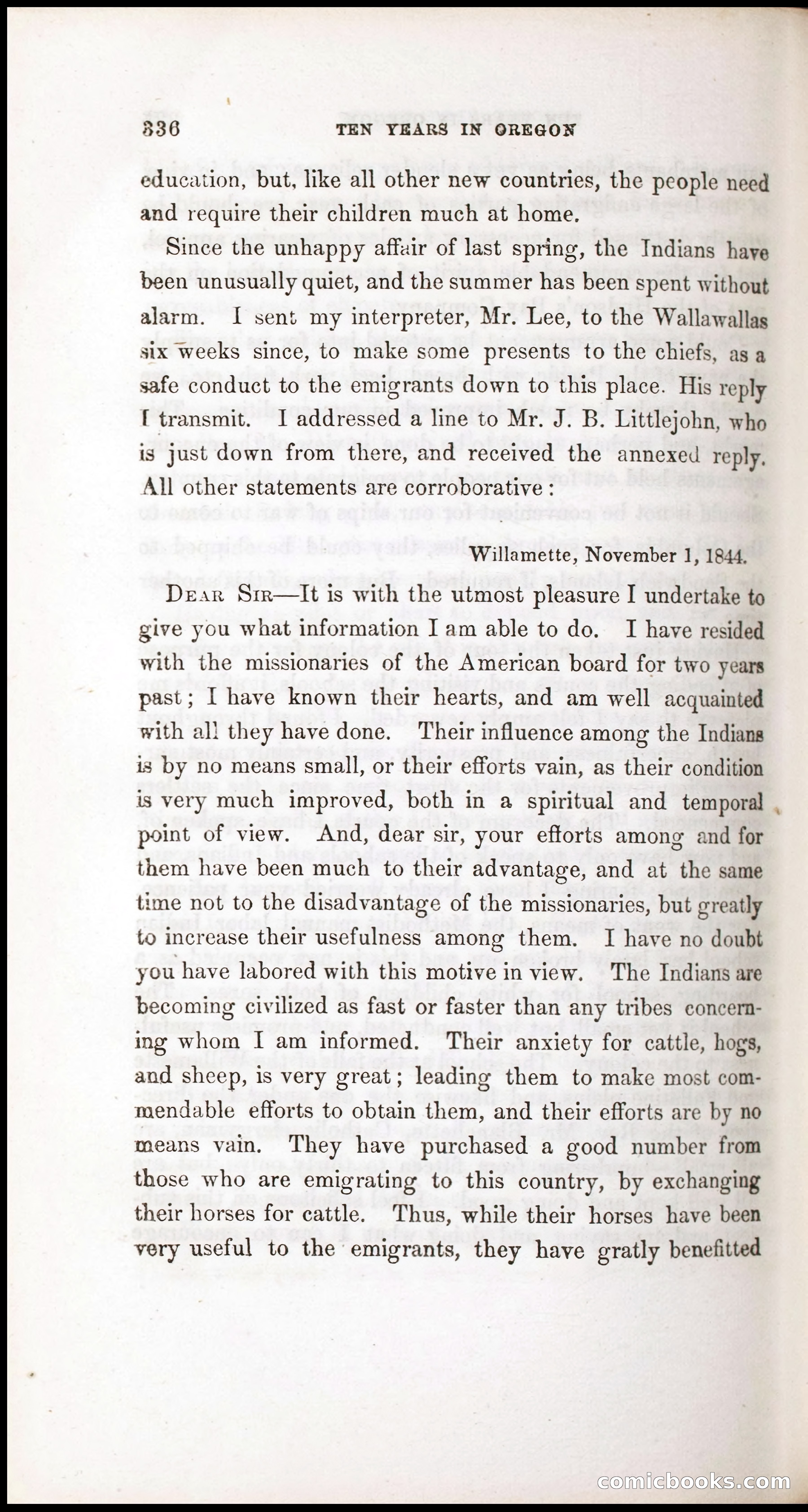 Thrilling Adventures, Travels, and Explorations of Dr. Elijah White Among the Rocky Mountains and in the Far West — page 344 of 394