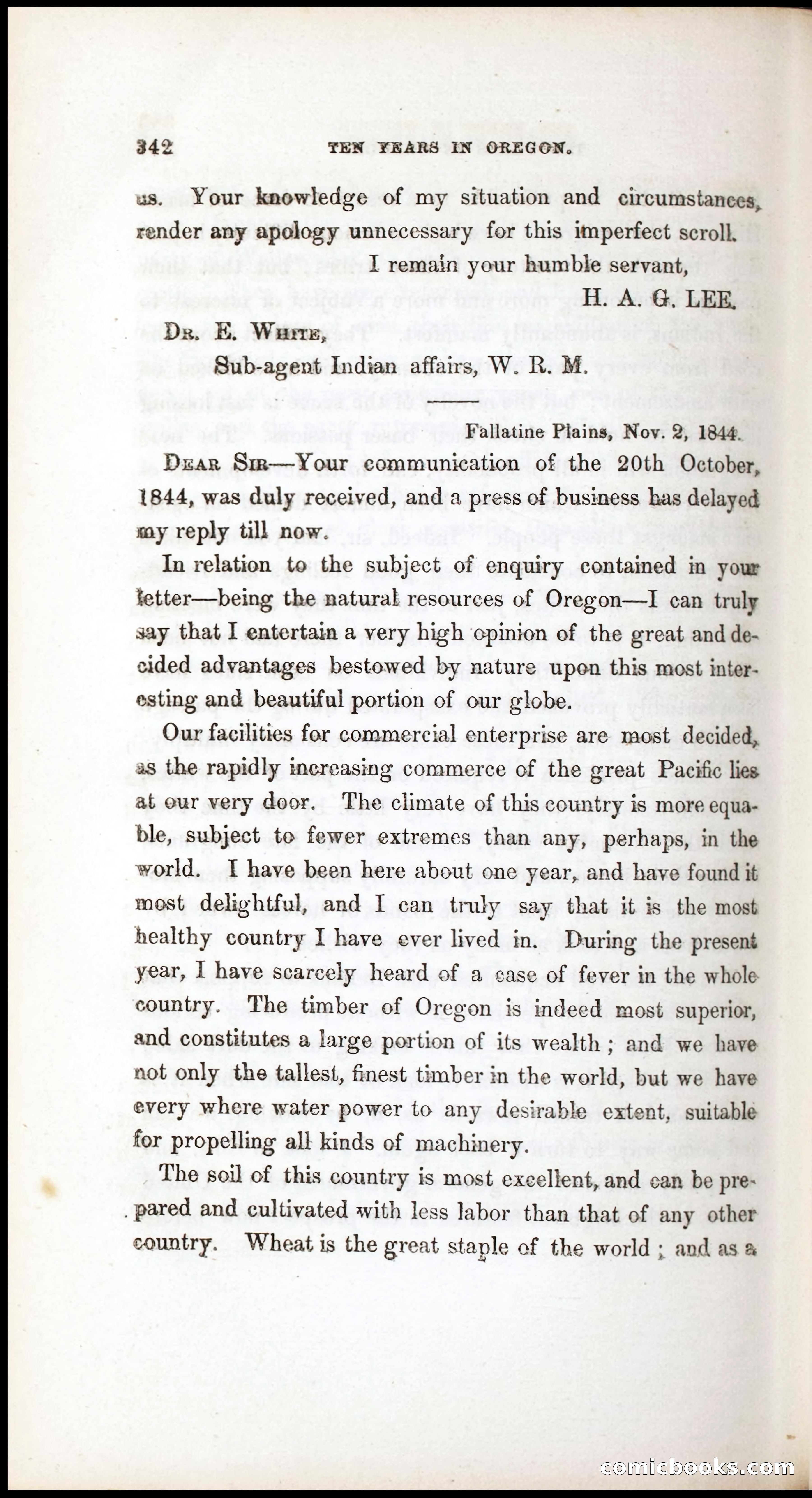 Thrilling Adventures, Travels, and Explorations of Dr. Elijah White Among the Rocky Mountains and in the Far West — page 350 of 394