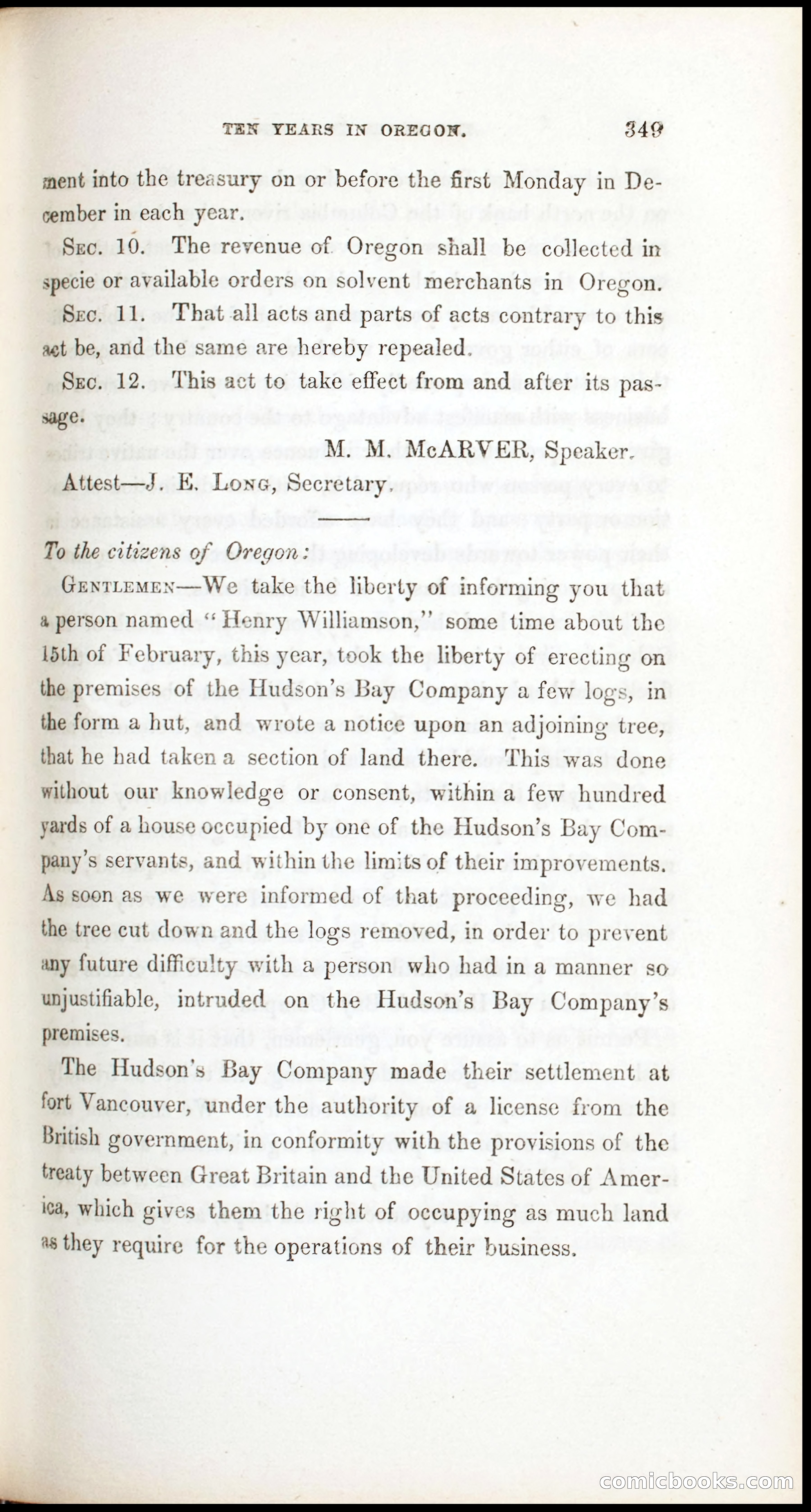 Thrilling Adventures, Travels, and Explorations of Dr. Elijah White Among the Rocky Mountains and in the Far West — page 357 of 394