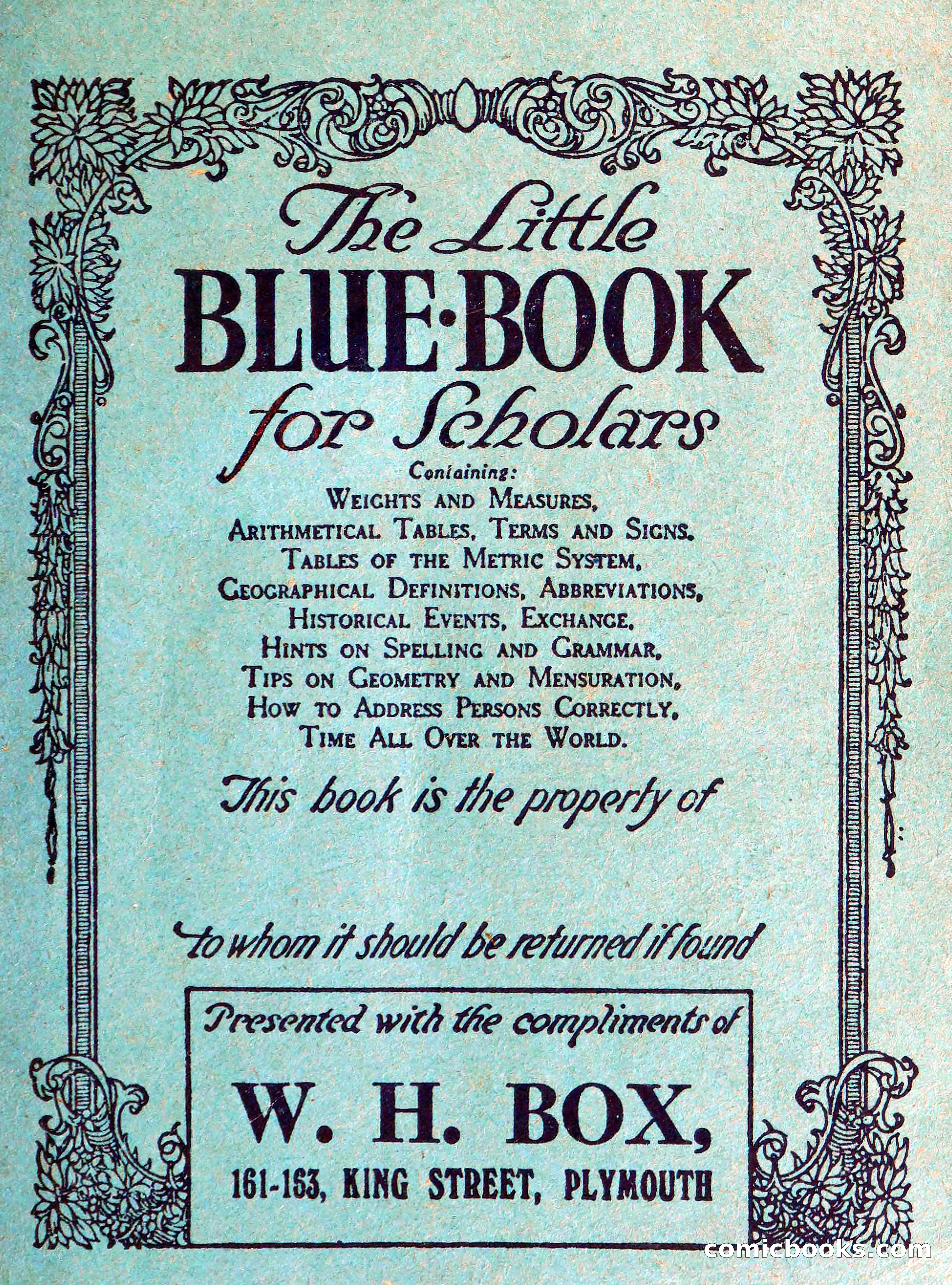 The Little Blue Book for Scholars