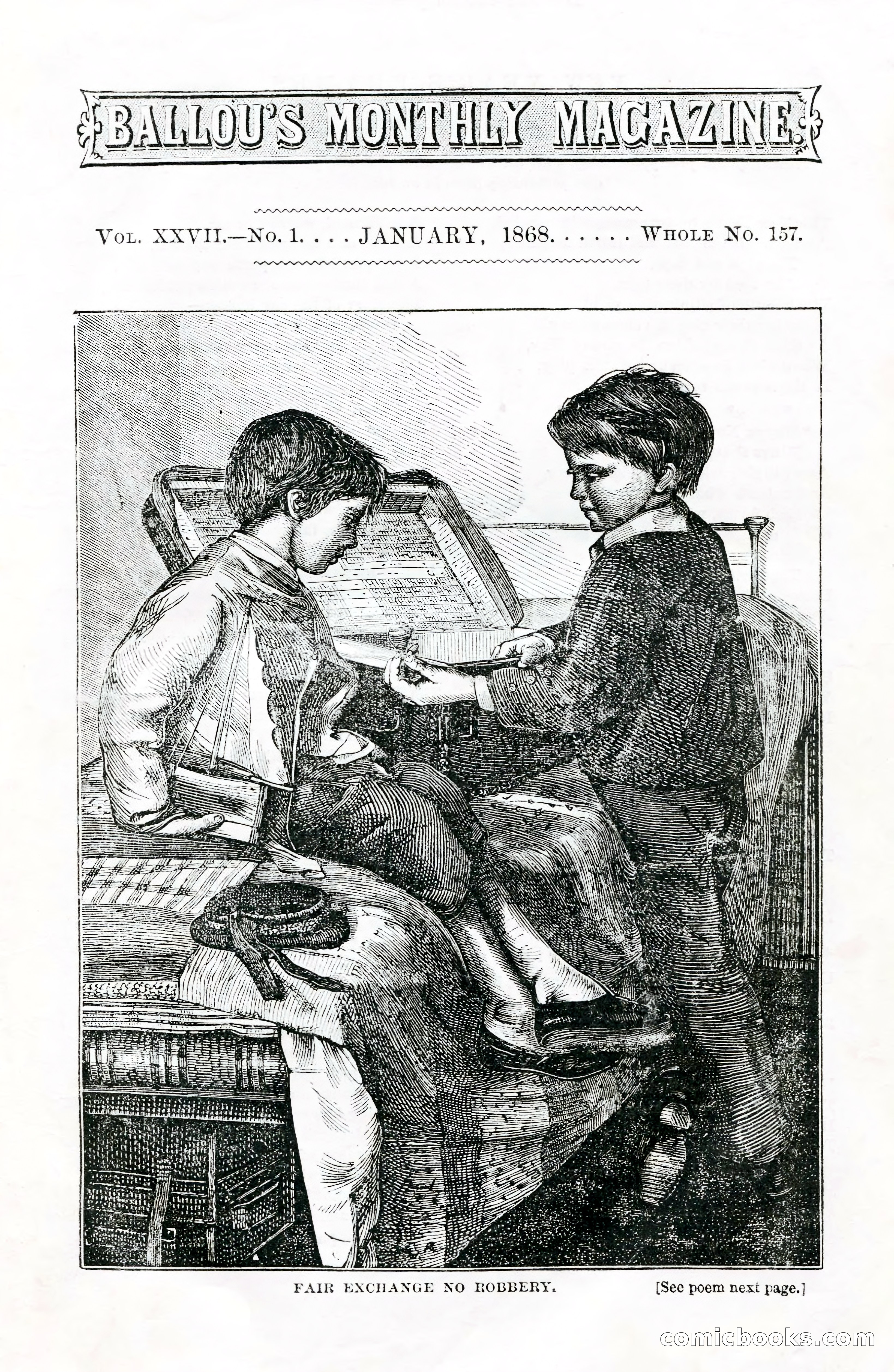 Ballou's Monthly Magazine, Vol. XXVII, No. 1 — page 1 of 97