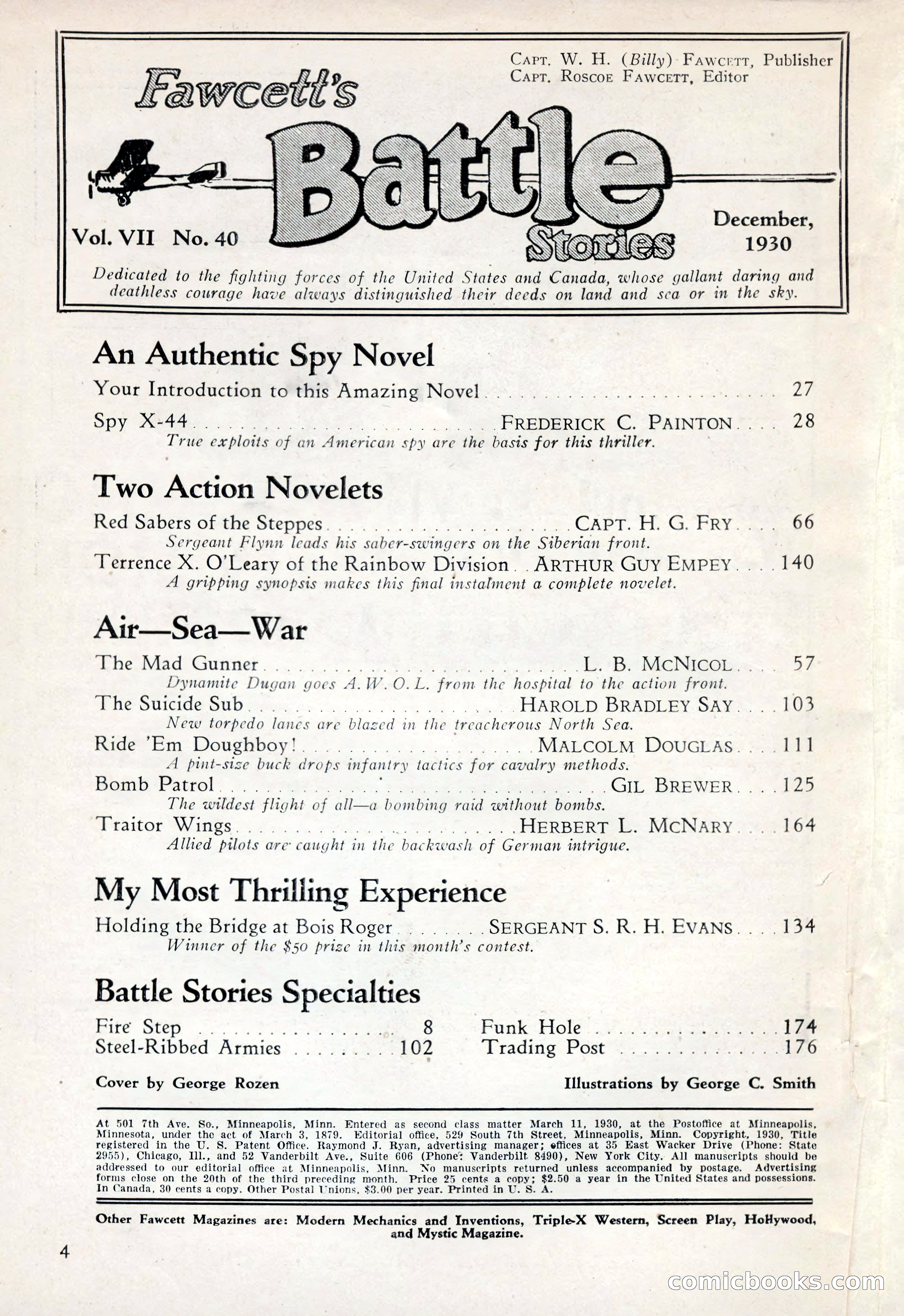 Battle Stories, December 1930 — page 4 of 188