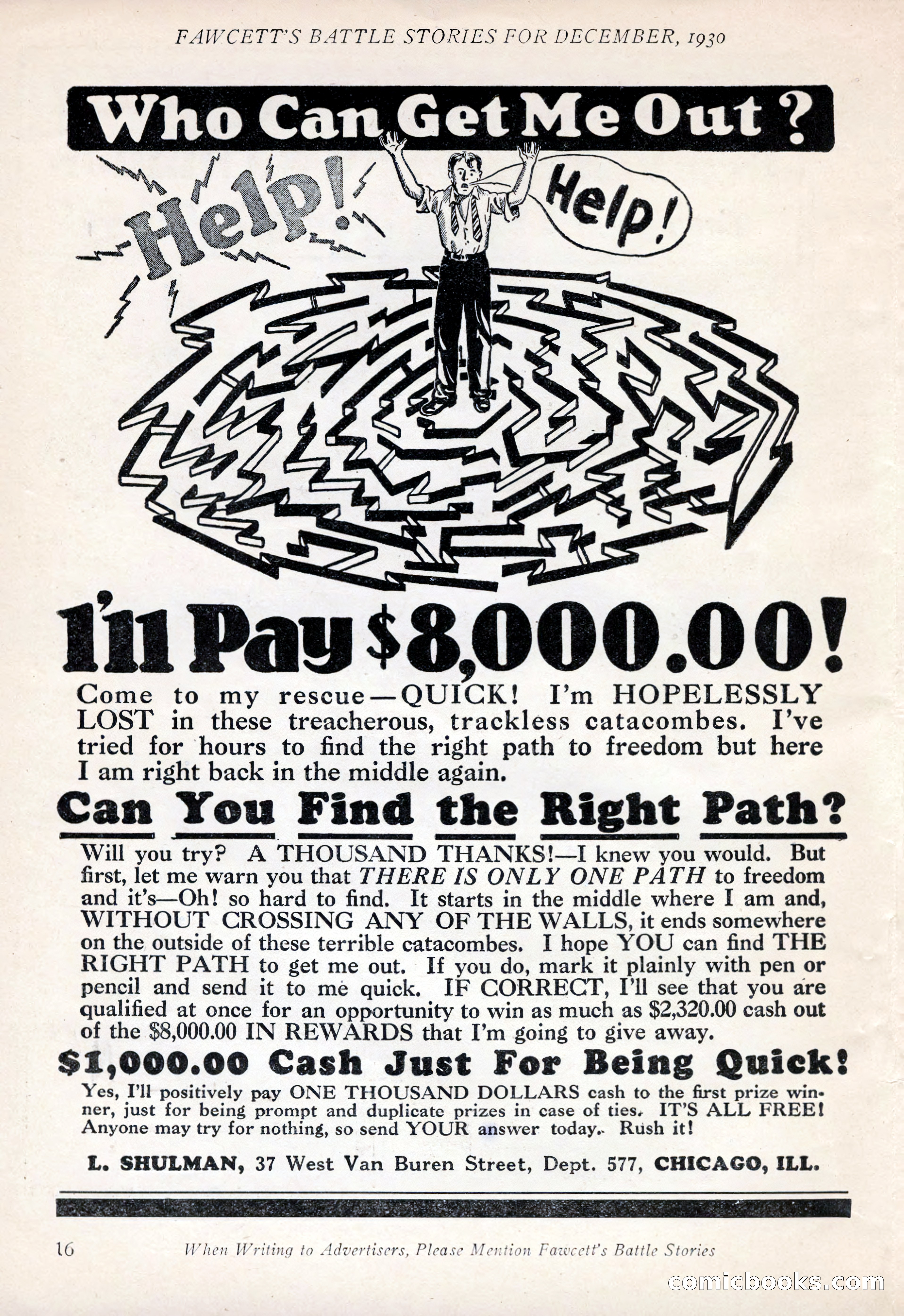 Battle Stories, December 1930 — page 16 of 188