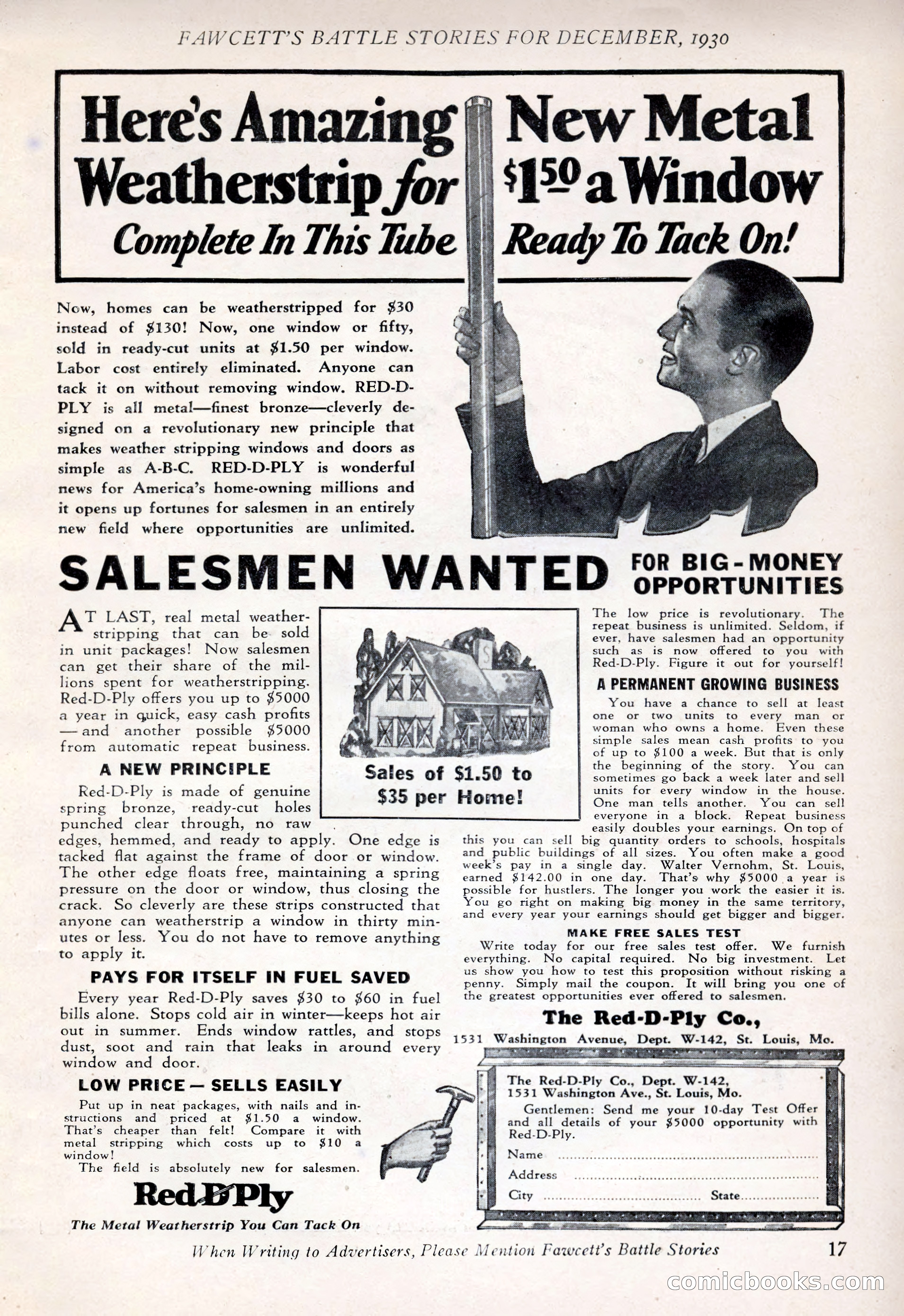 Battle Stories, December 1930 — page 17 of 188