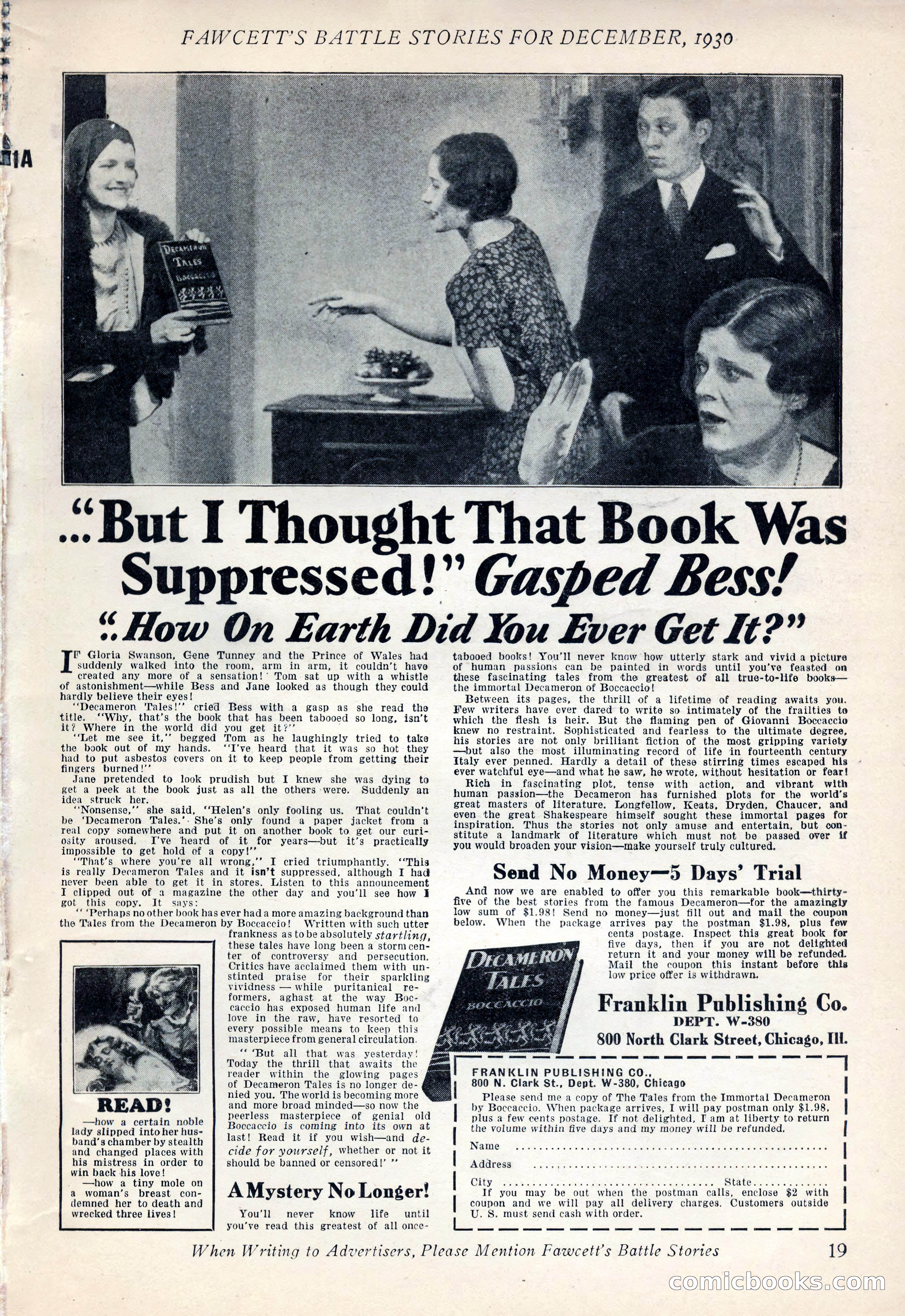 Battle Stories, December 1930 — page 19 of 188