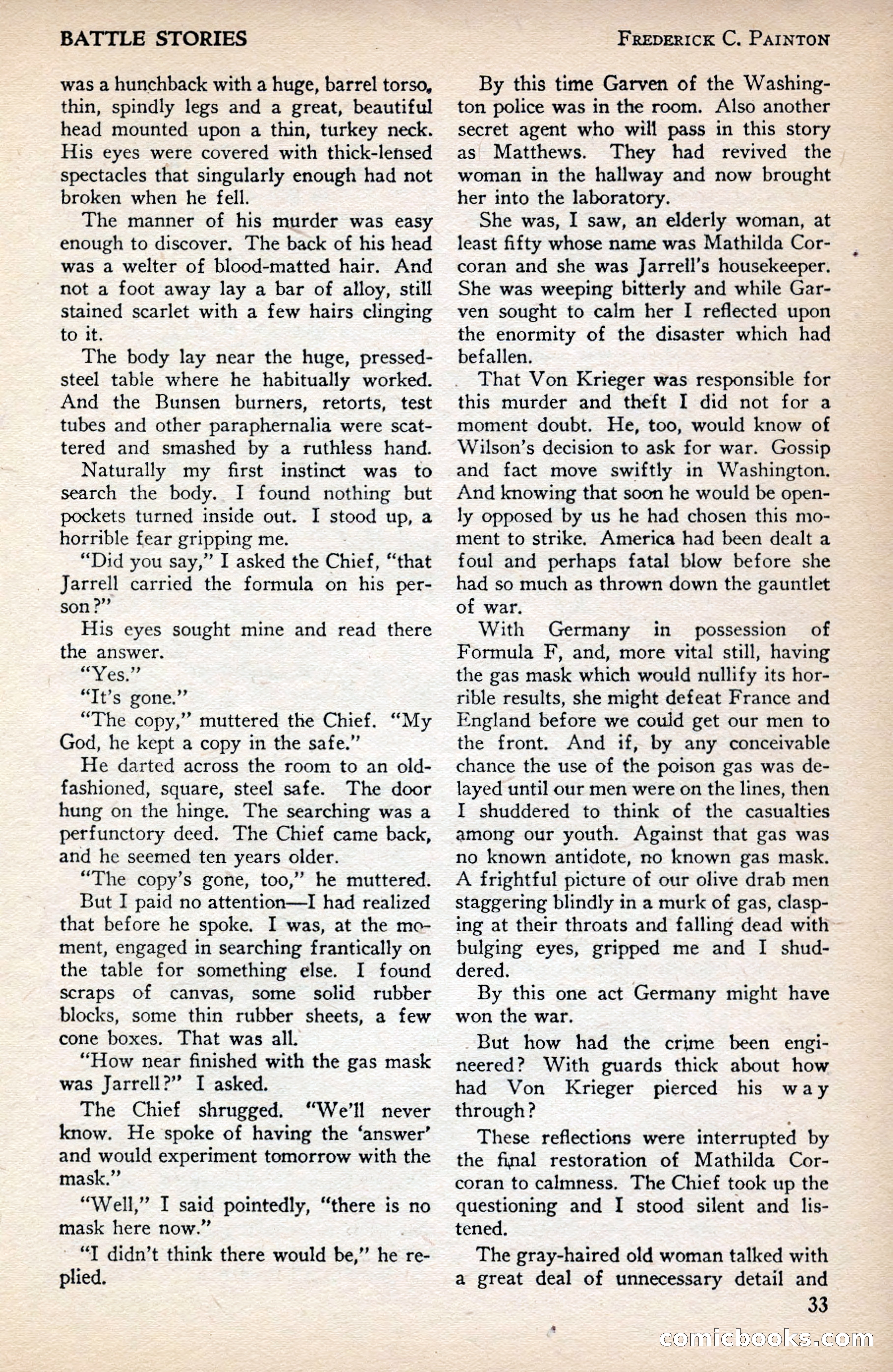 Battle Stories, December 1930 — page 33 of 188
