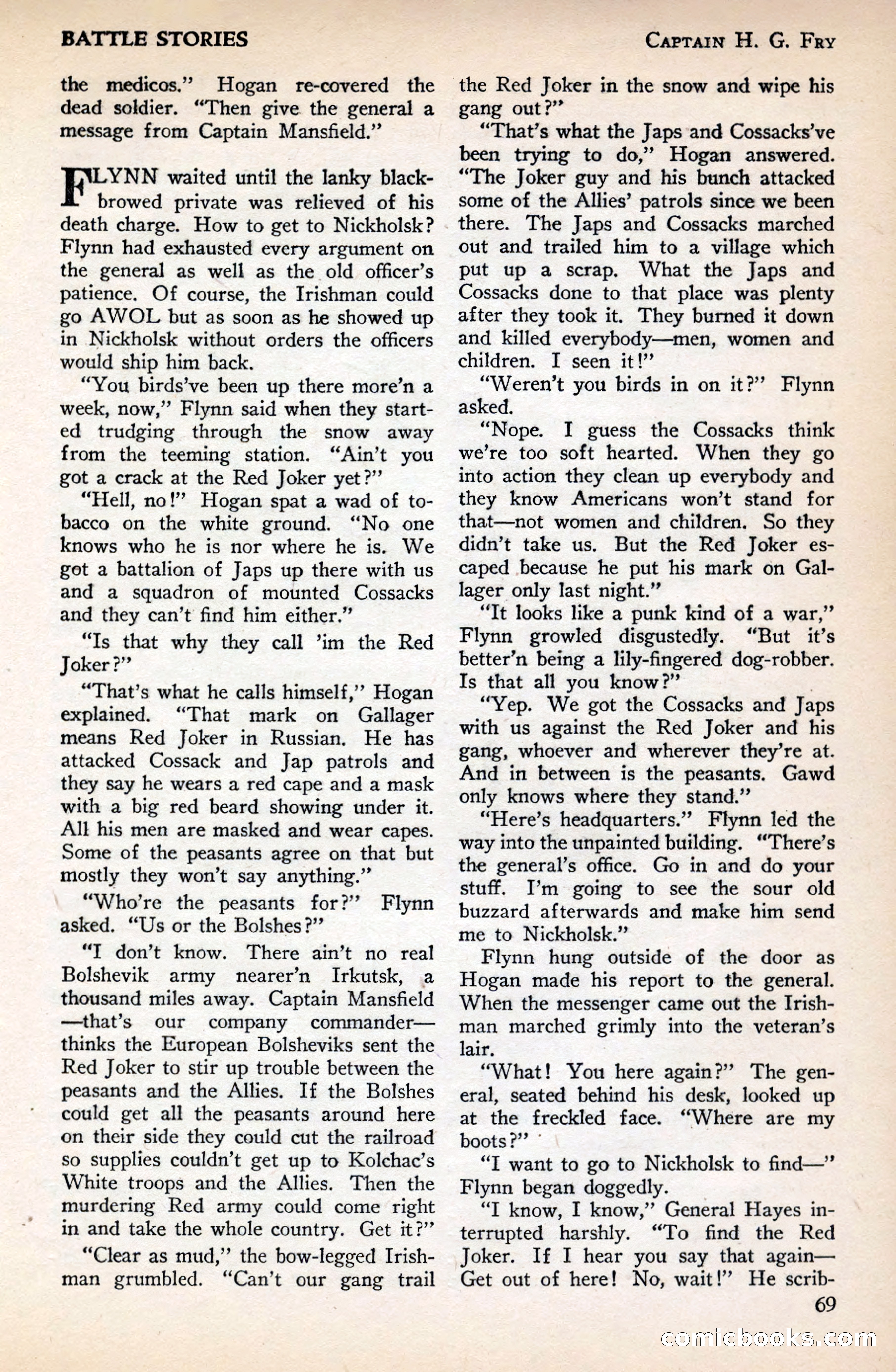 Battle Stories, December 1930 — page 69 of 188