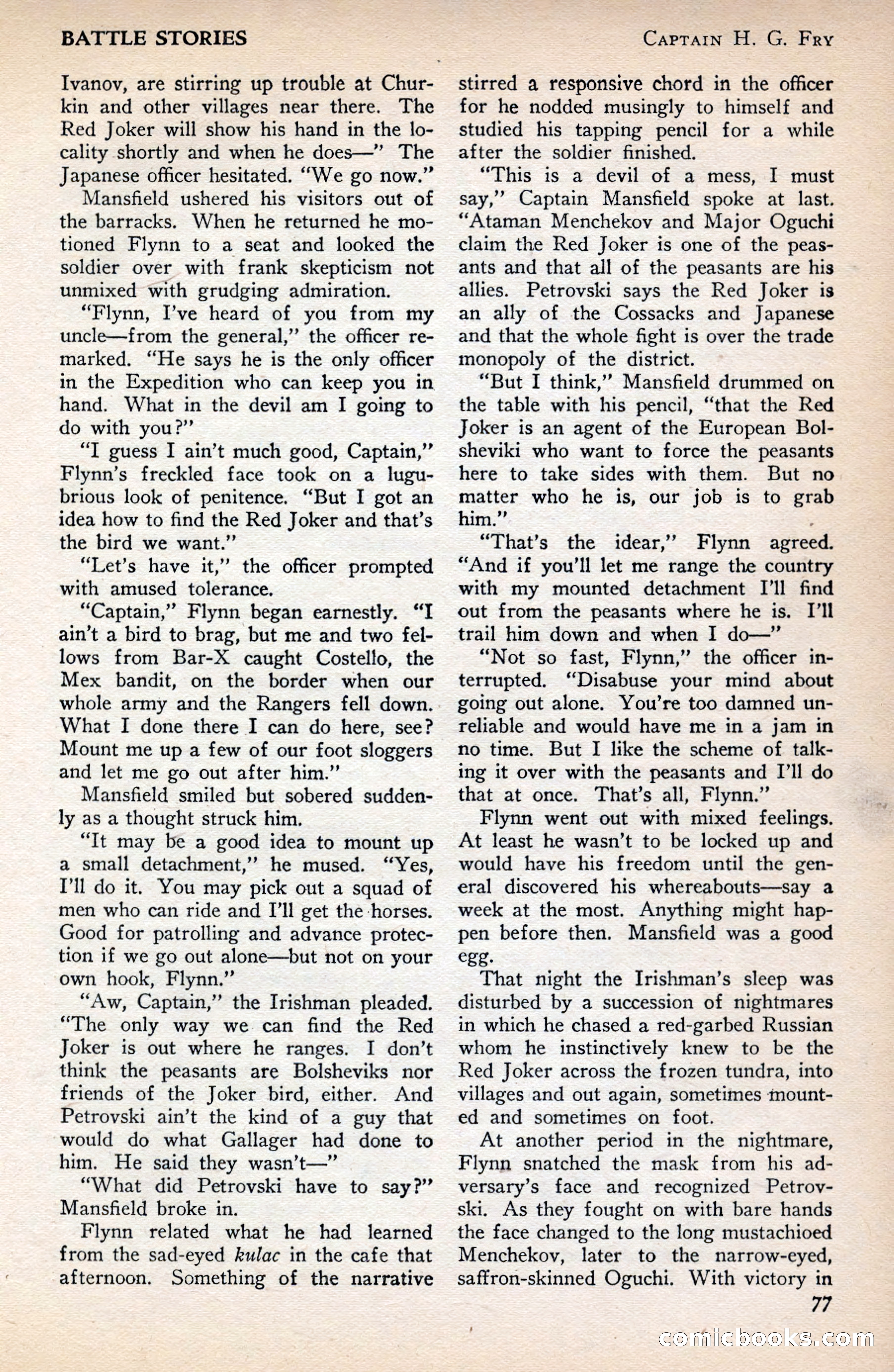 Battle Stories, December 1930 — page 77 of 188