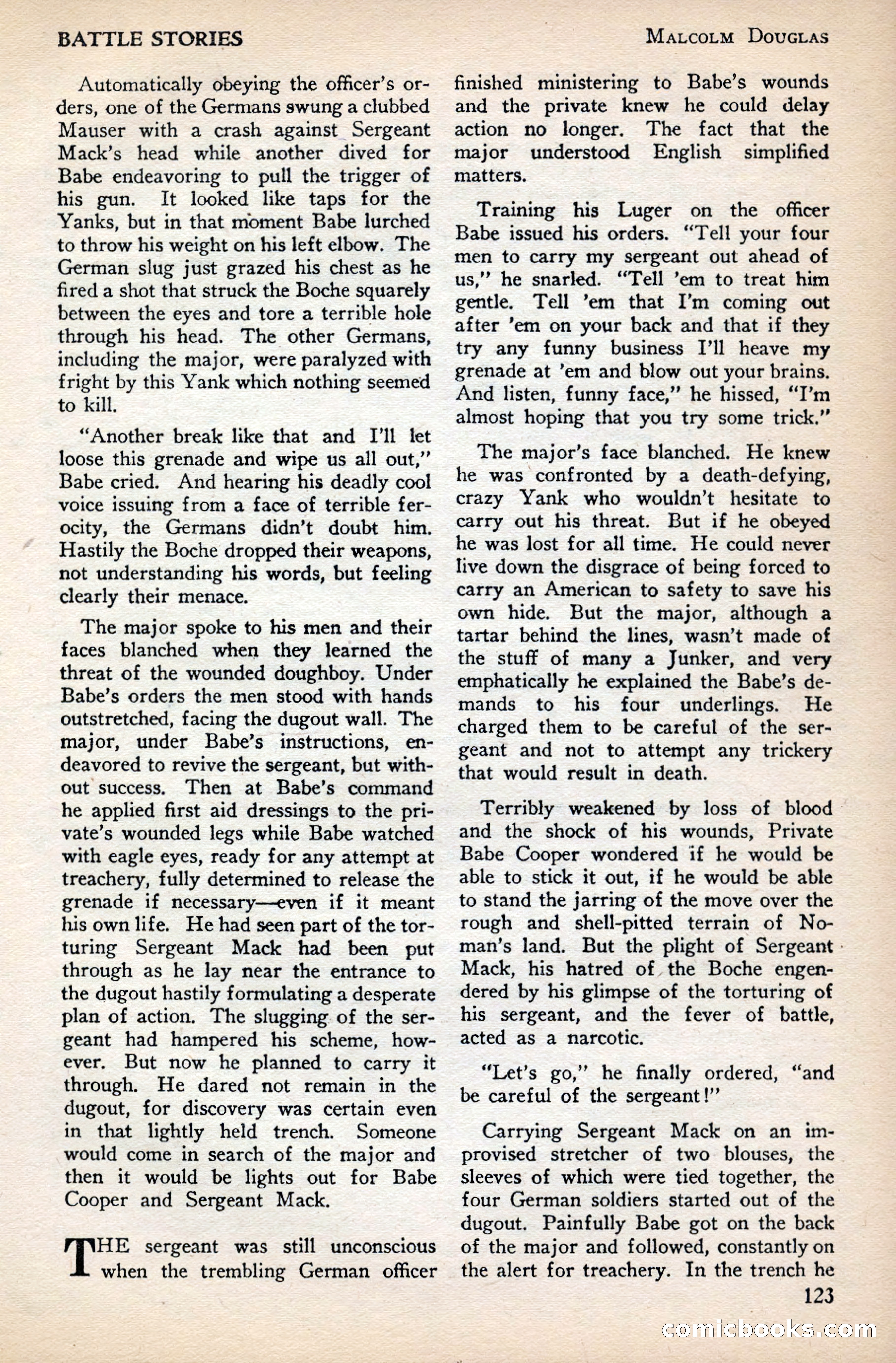 Battle Stories, December 1930 — page 123 of 188