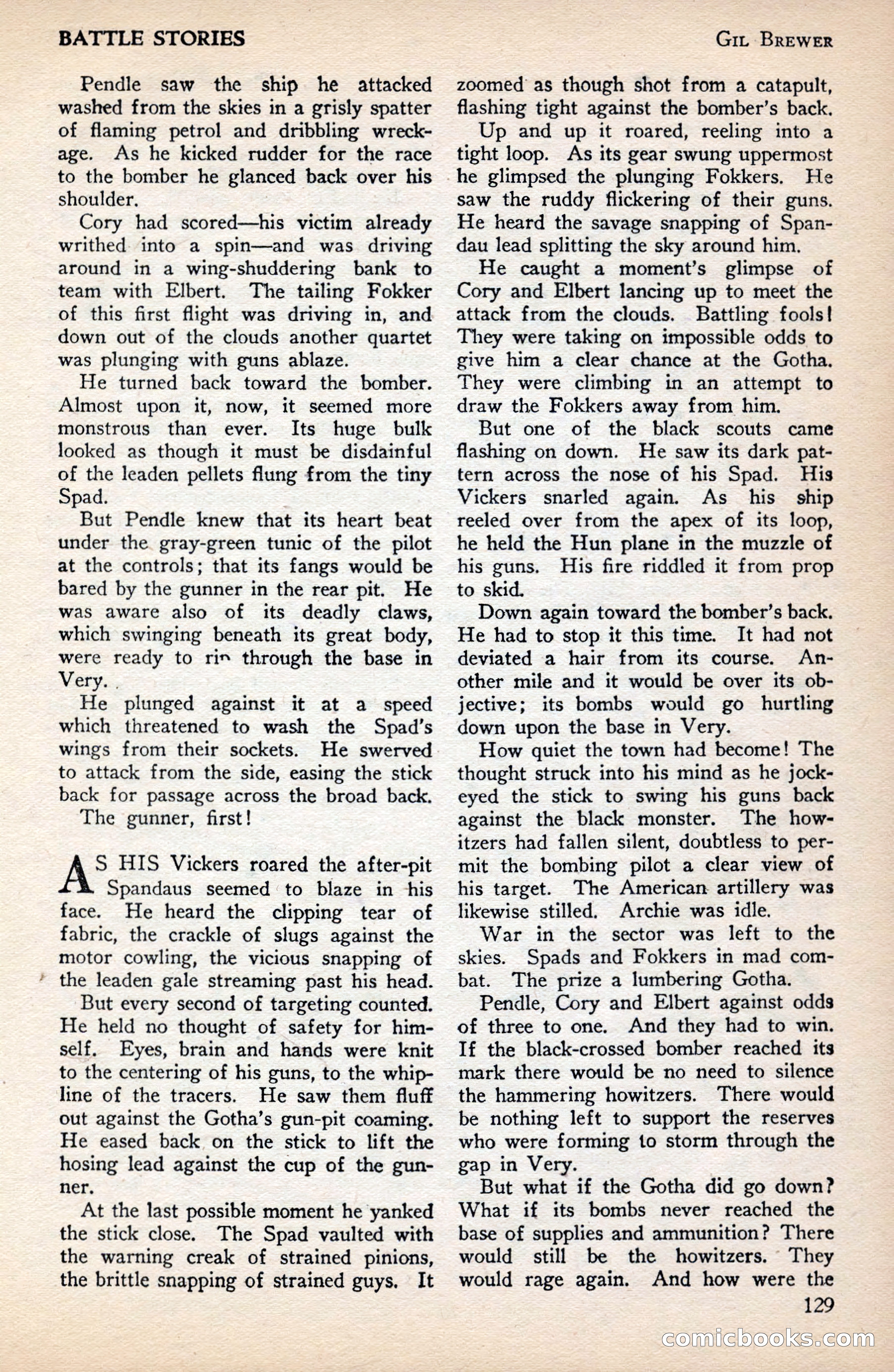 Battle Stories, December 1930 — page 129 of 188