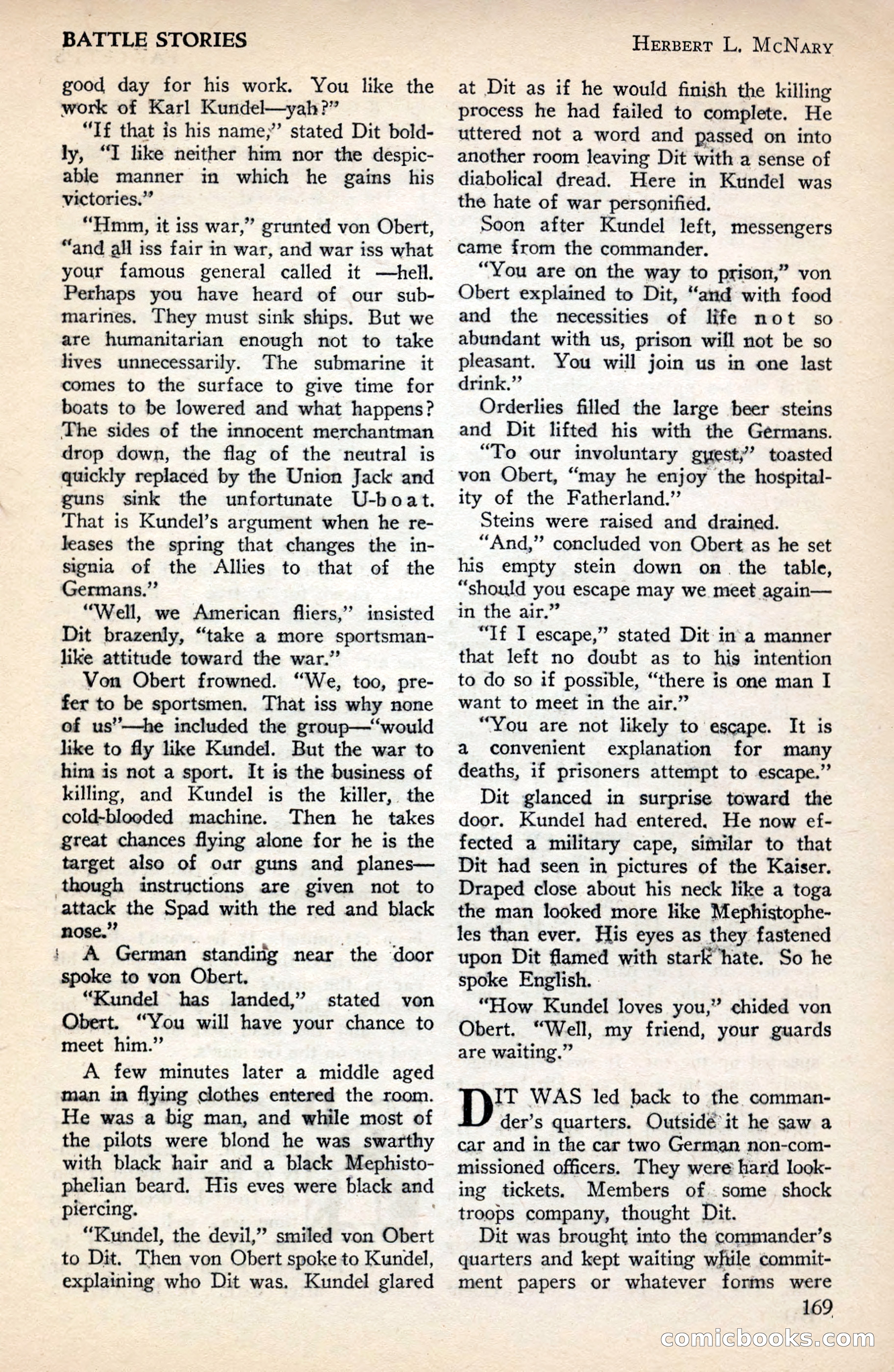 Battle Stories, December 1930 — page 169 of 188
