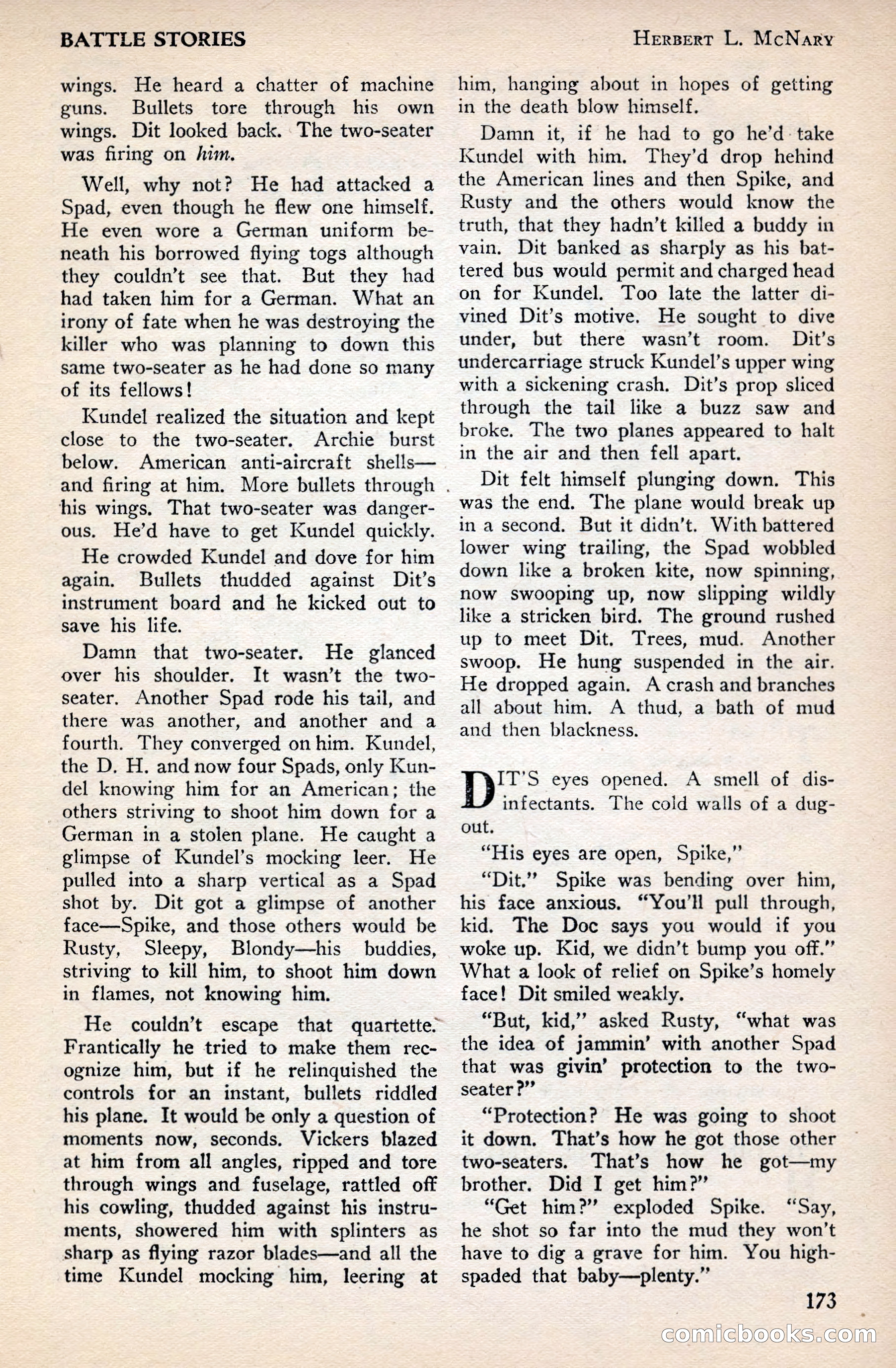 Battle Stories, December 1930 — page 173 of 188