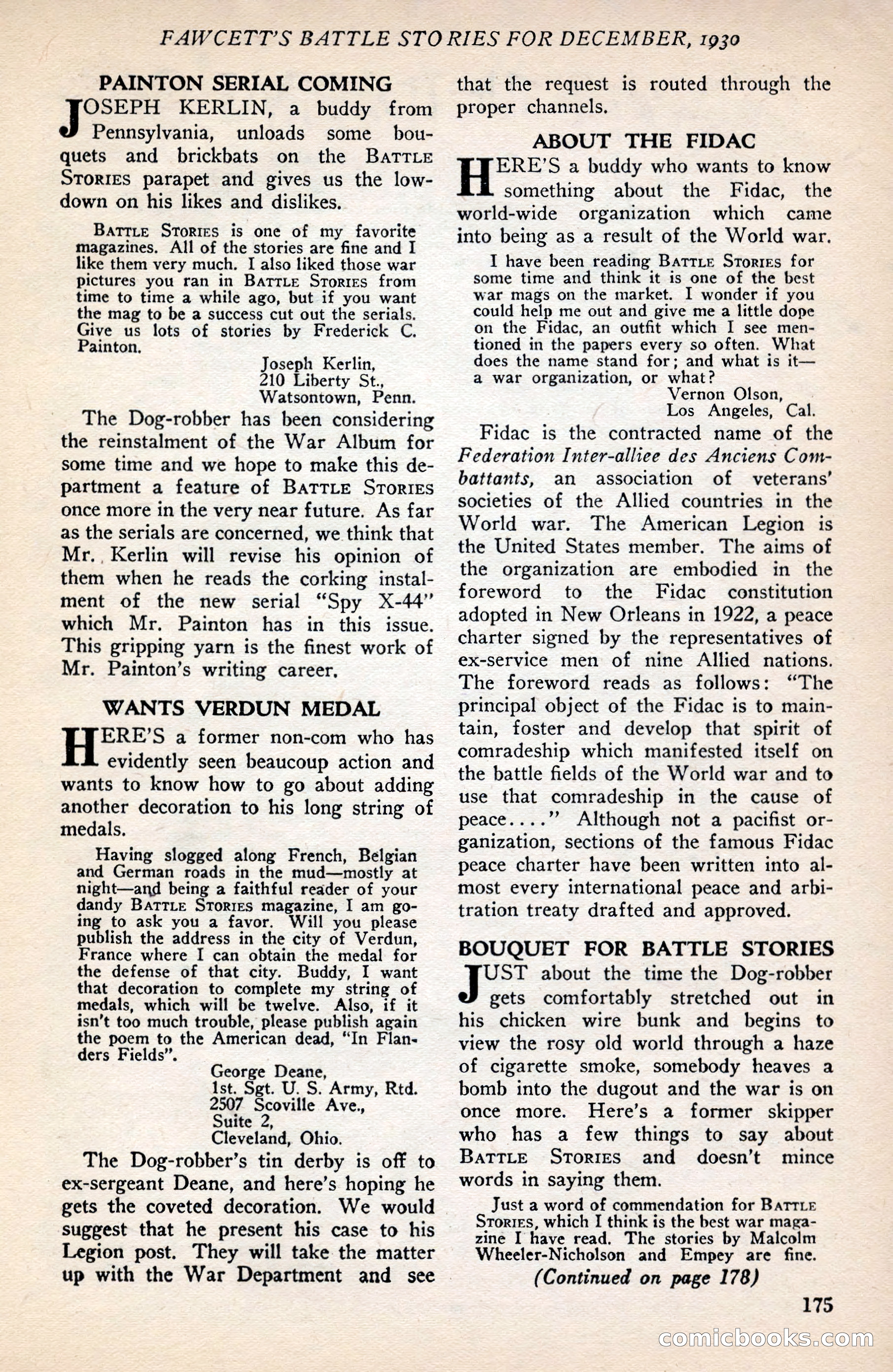 Battle Stories, December 1930 — page 175 of 188