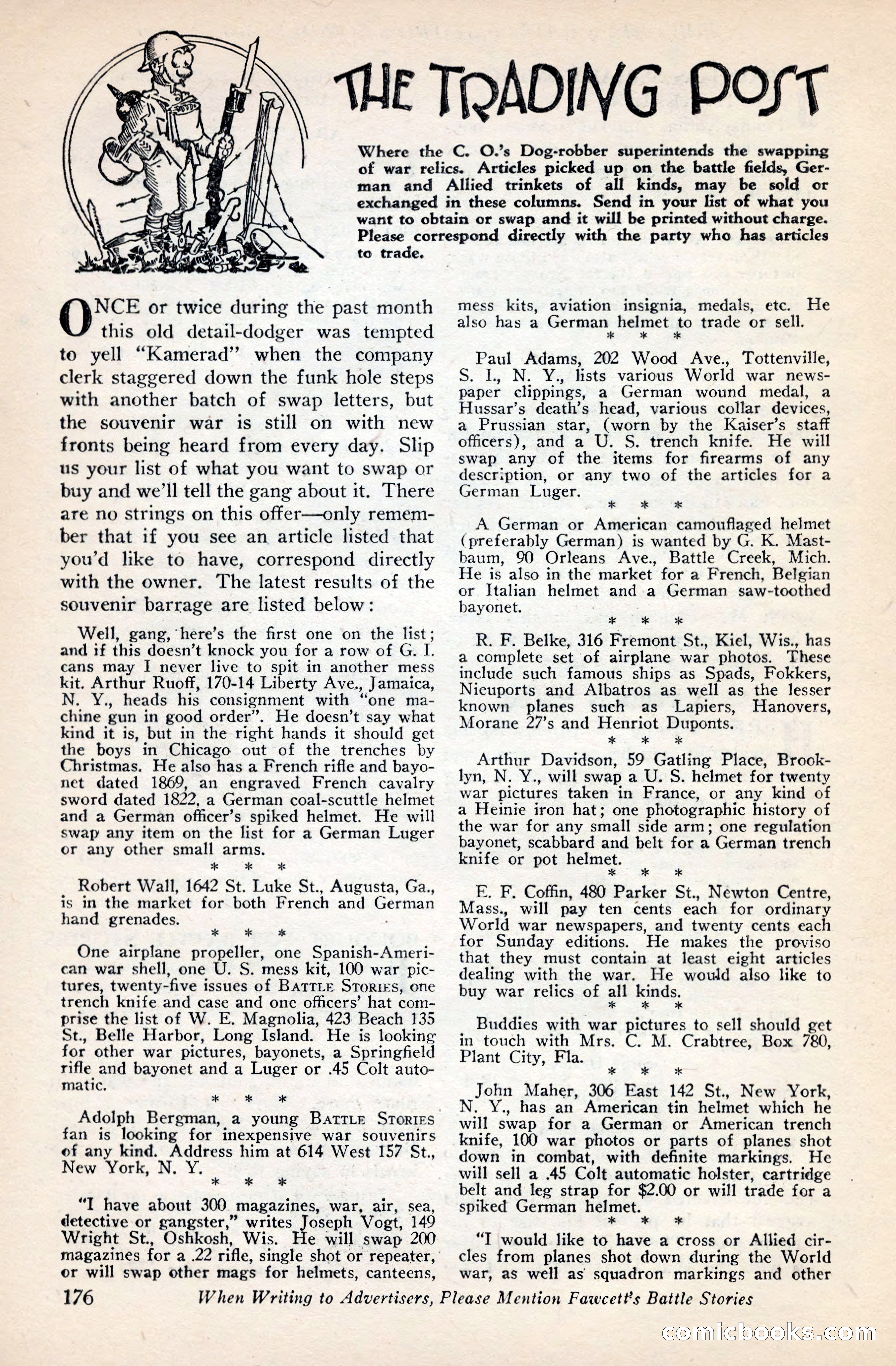 Battle Stories, December 1930 — page 176 of 188